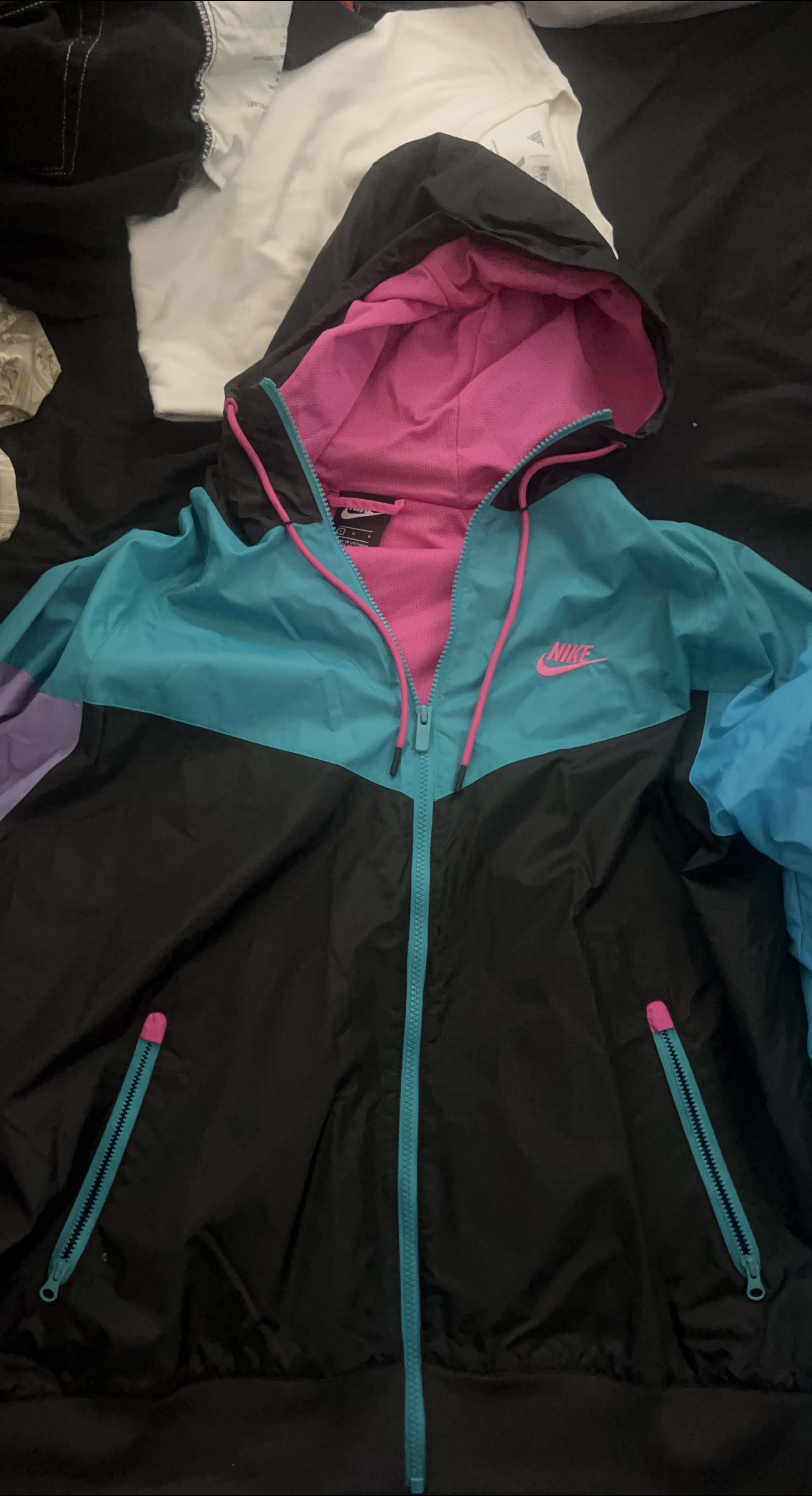 Nike Windrunner Jacket - Black, Blue, Pink thumbnail