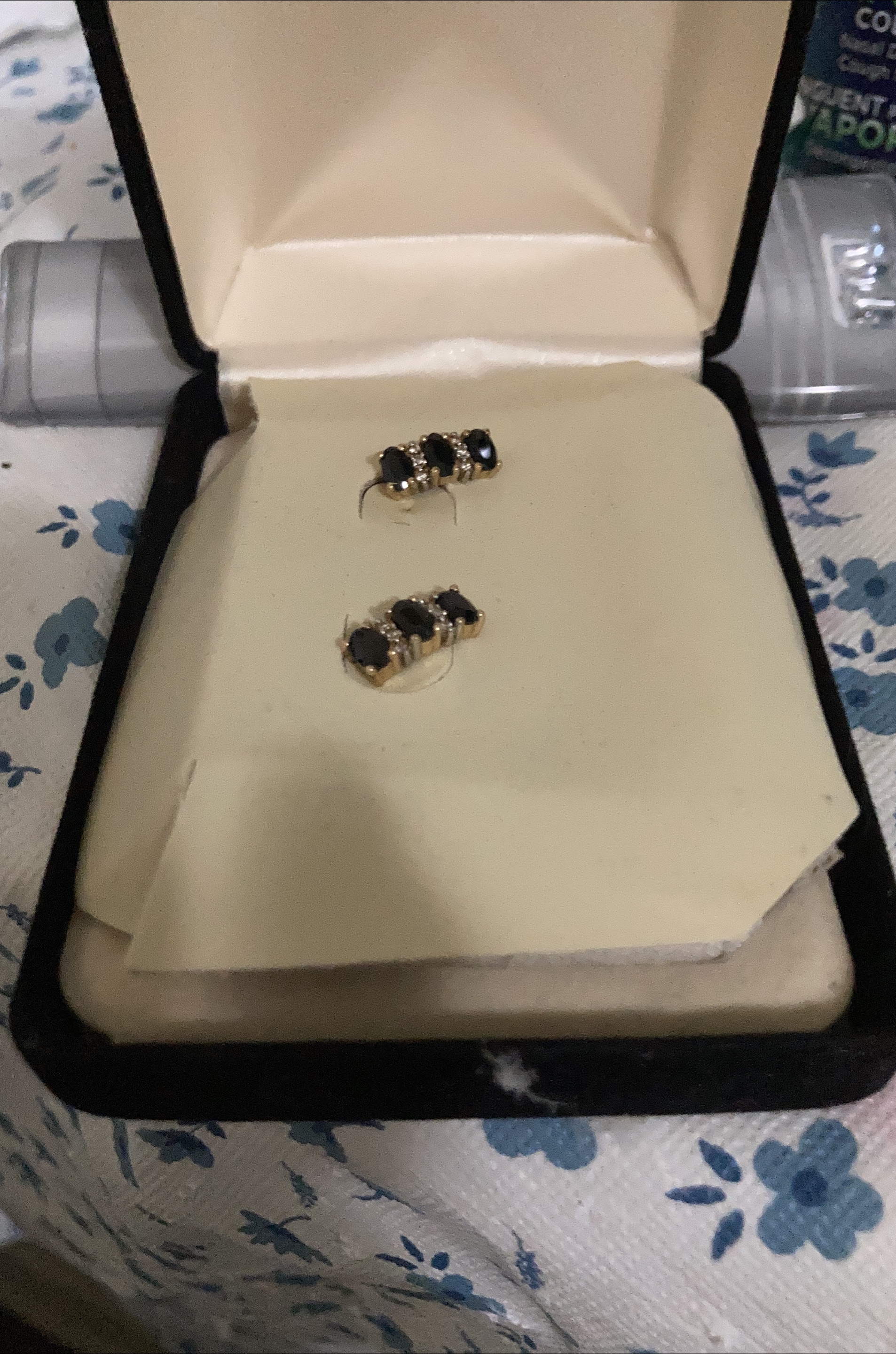 Vintage Gold & Sapphire Earrings