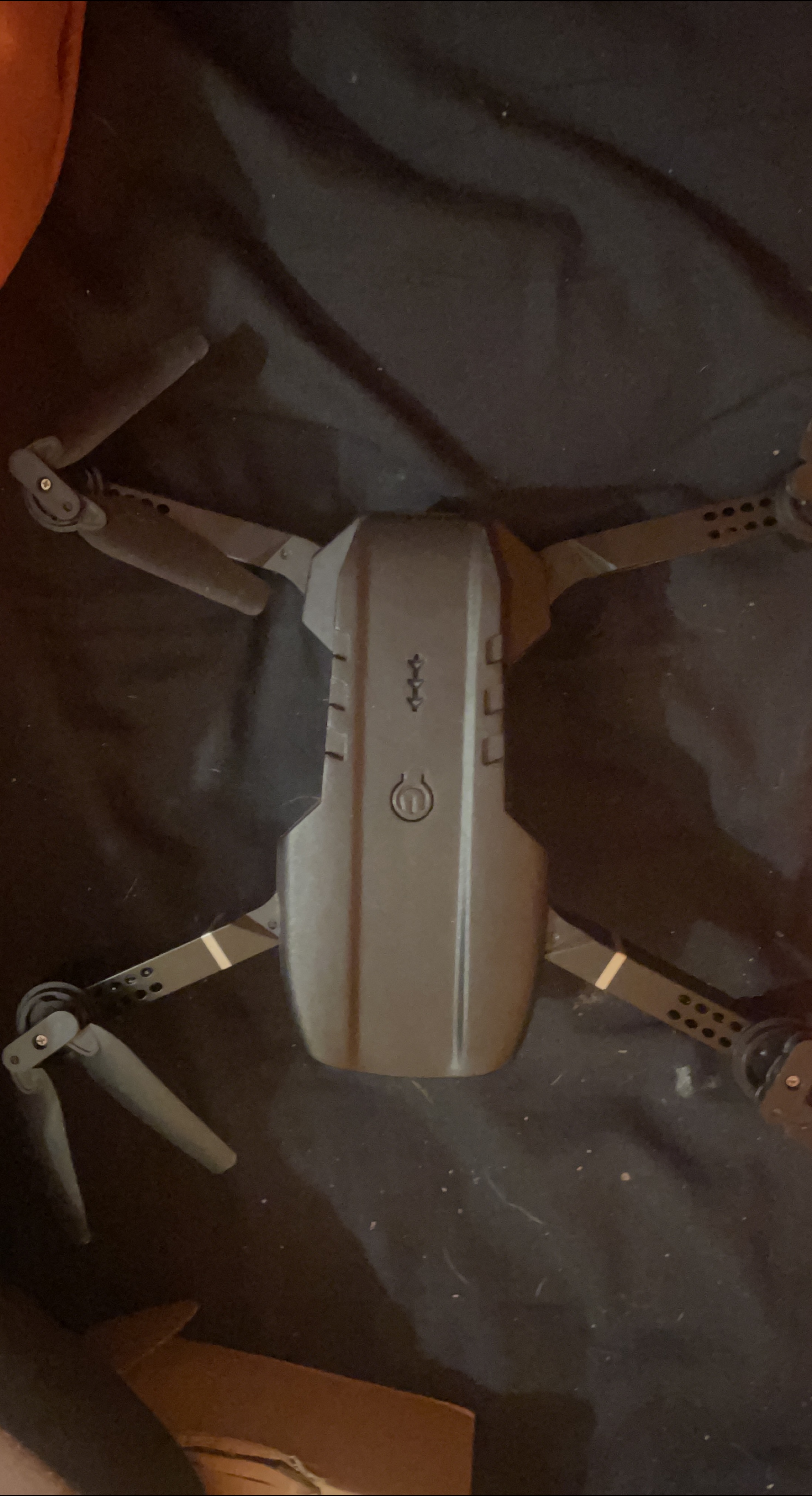 Black Foldable Drone with Remote & Batteries thumbnail