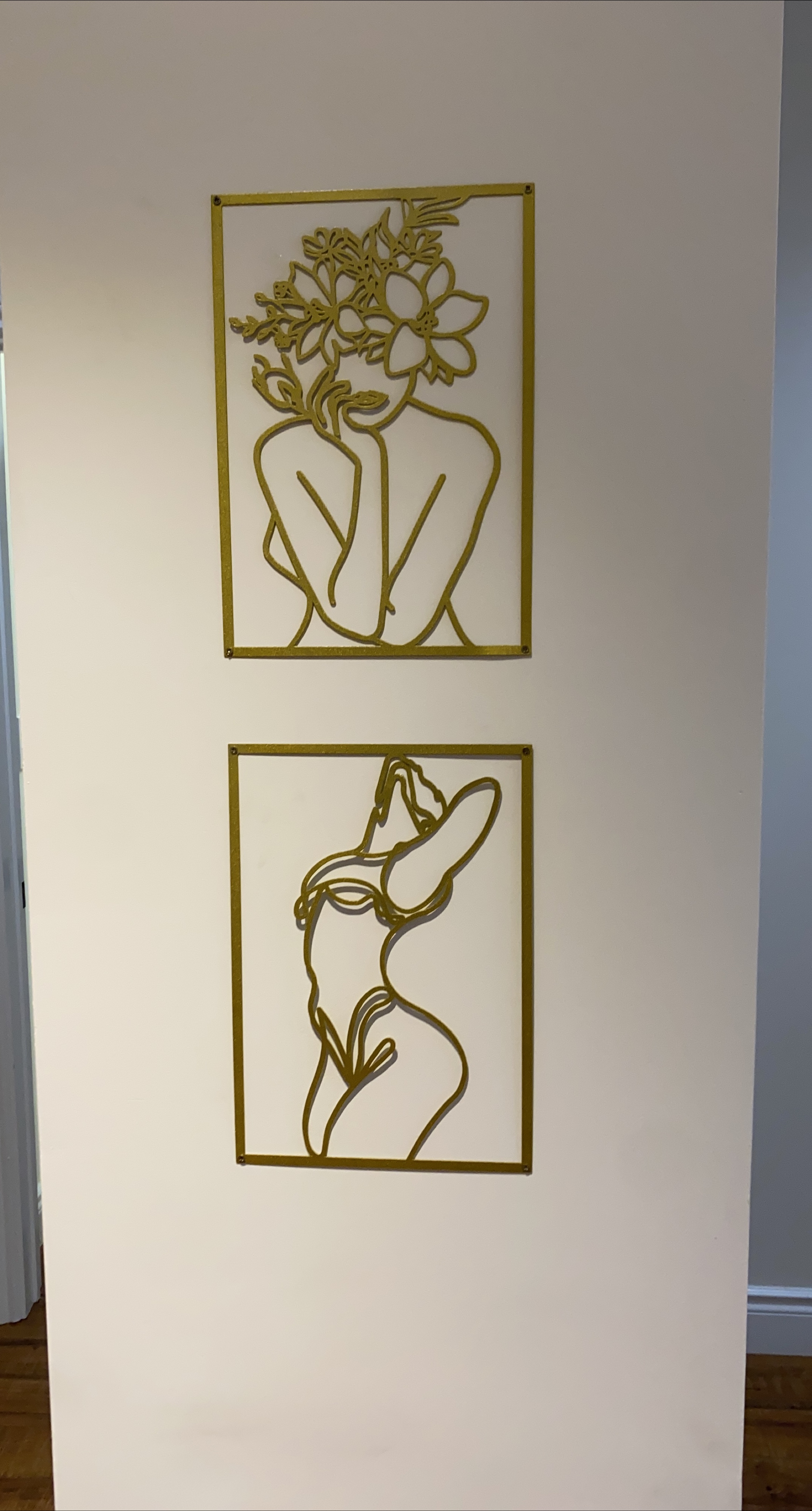 Gold Line Art Wall Decor