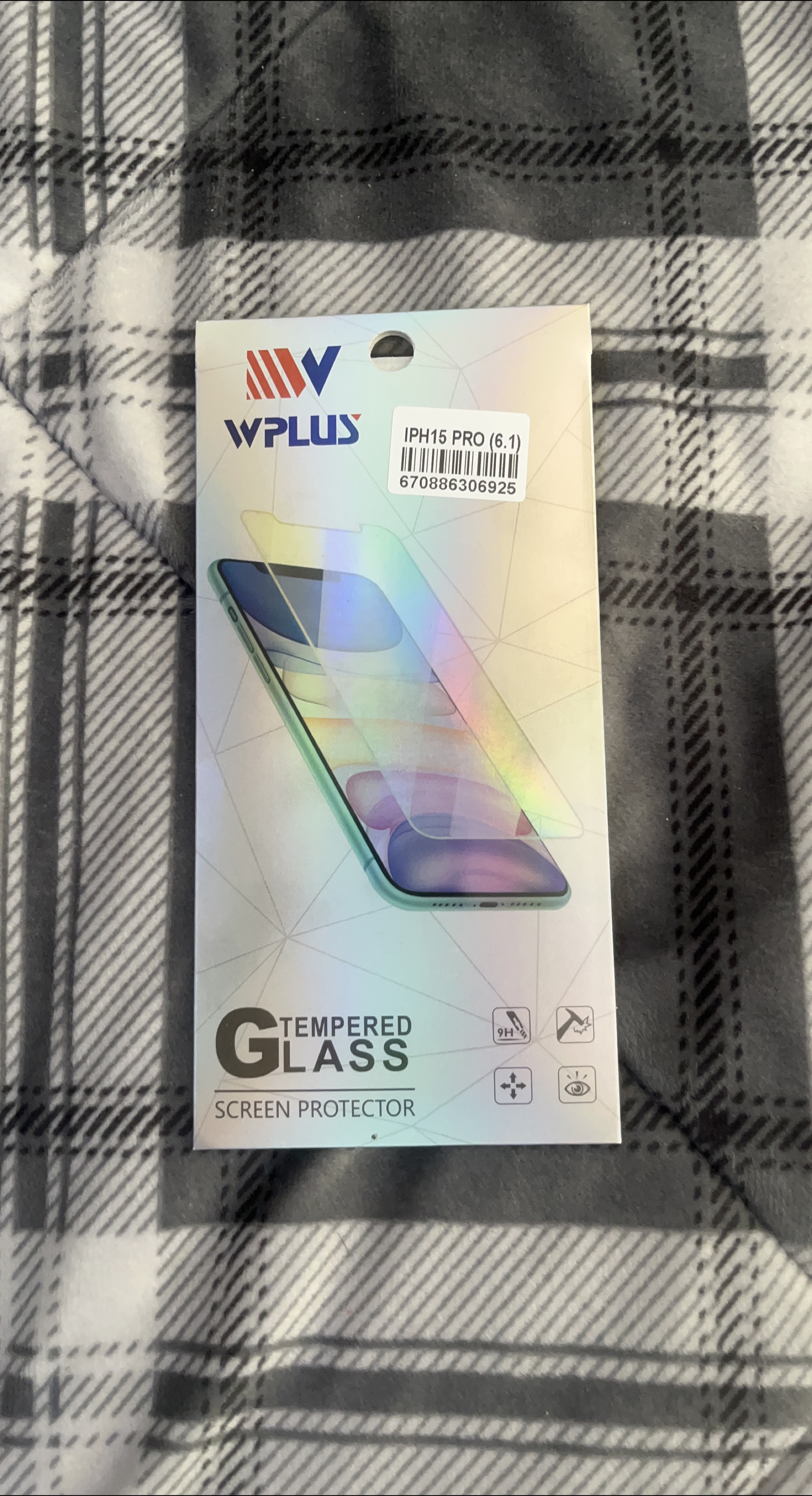 WPLUS IPH15 PRO (6.1) Tempered Glass Screen Protector