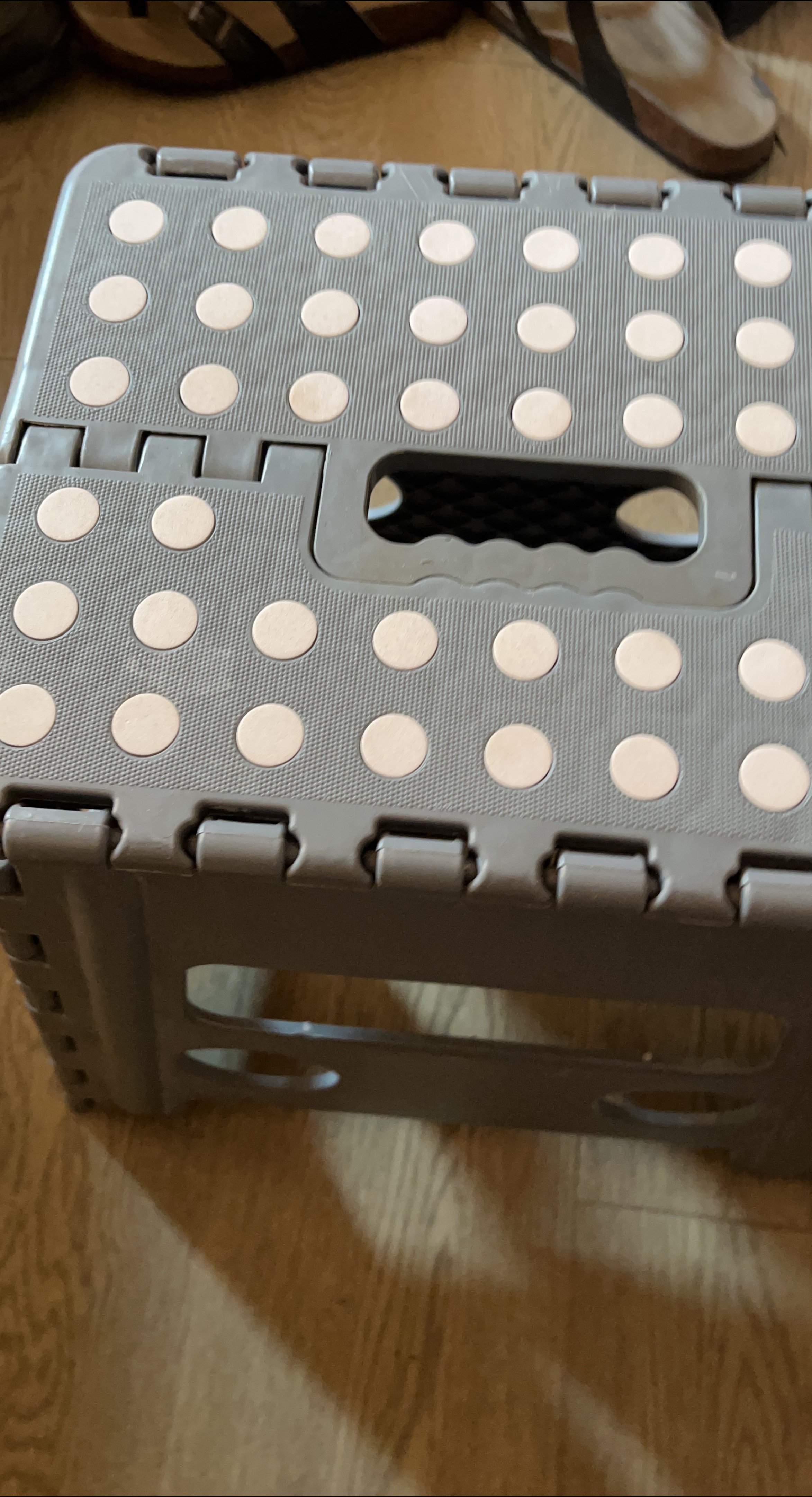 Folding Step Stool - Grey with White Dots thumbnail