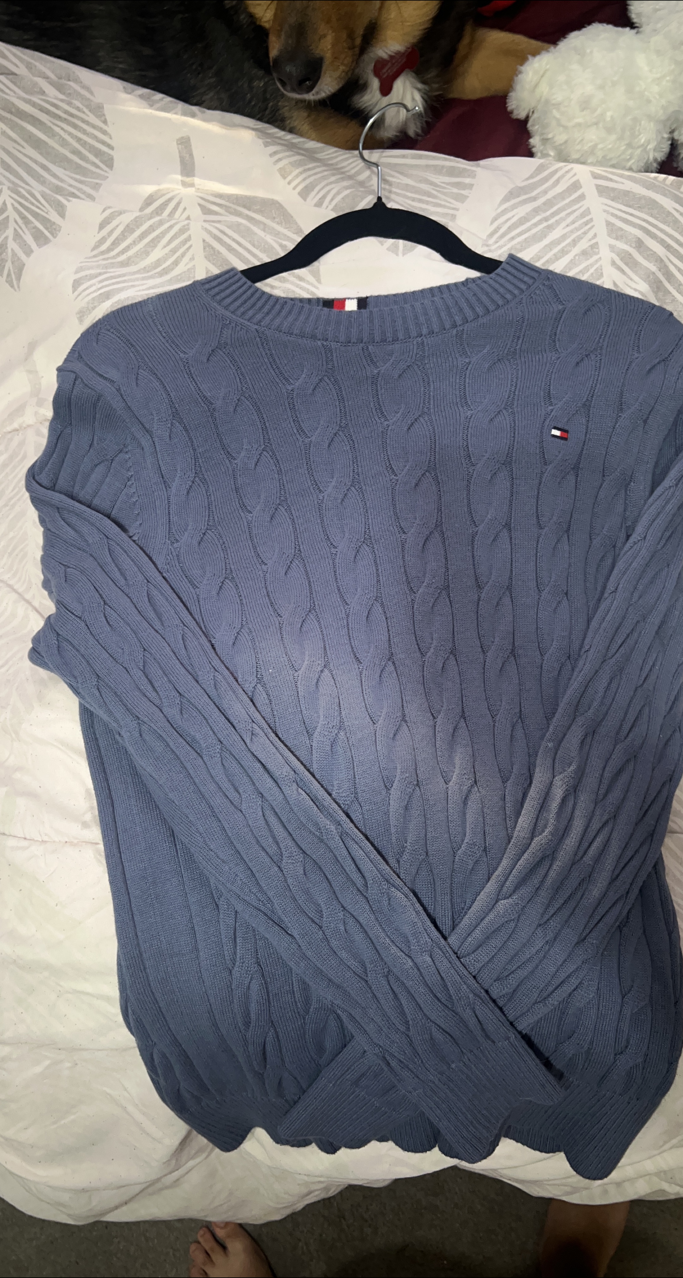 Tommy Hilfiger Blue Cable Knit Sweater - XS thumbnail