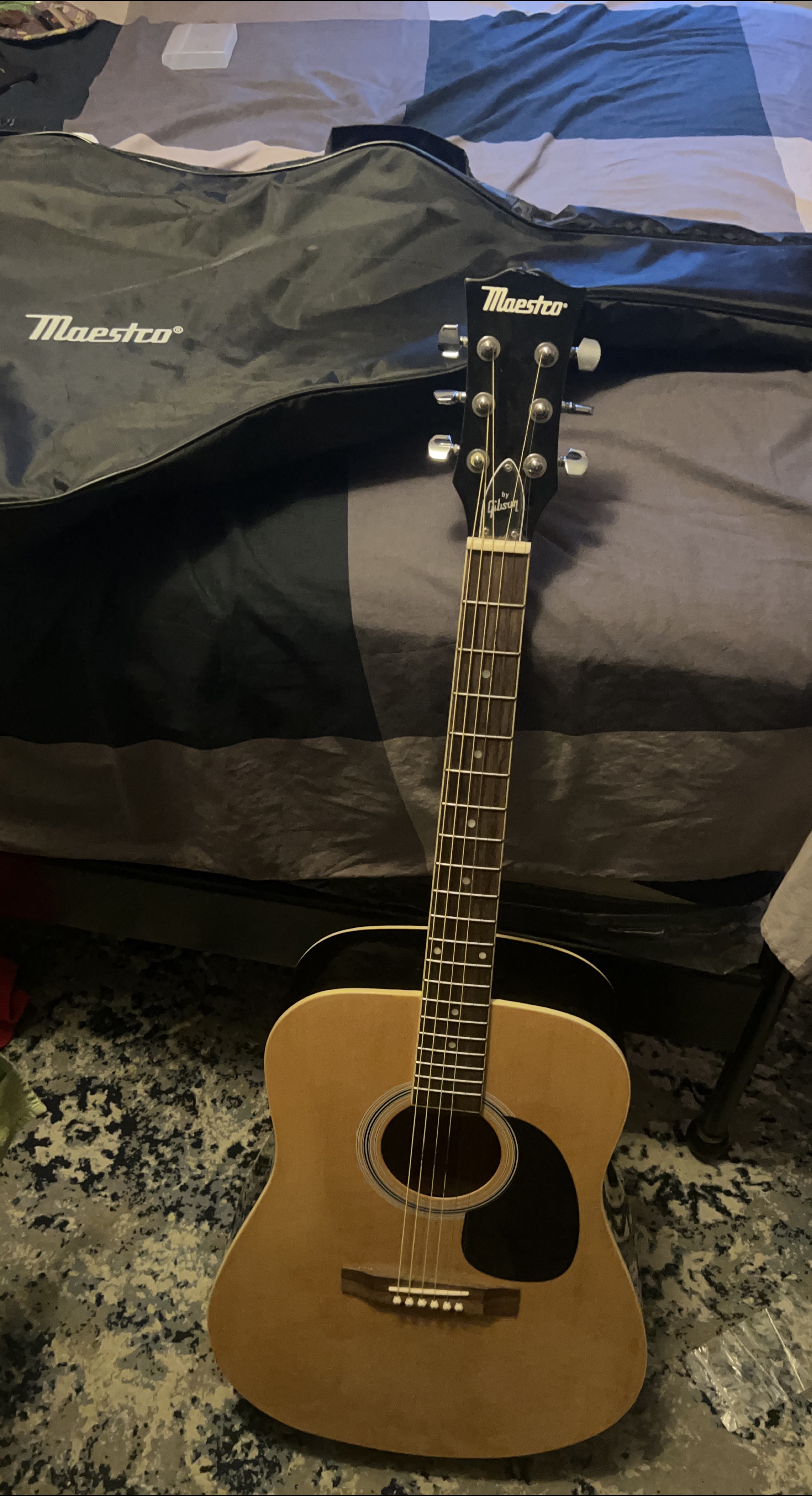 Maestro Acoustic Guitar with Case & Strap