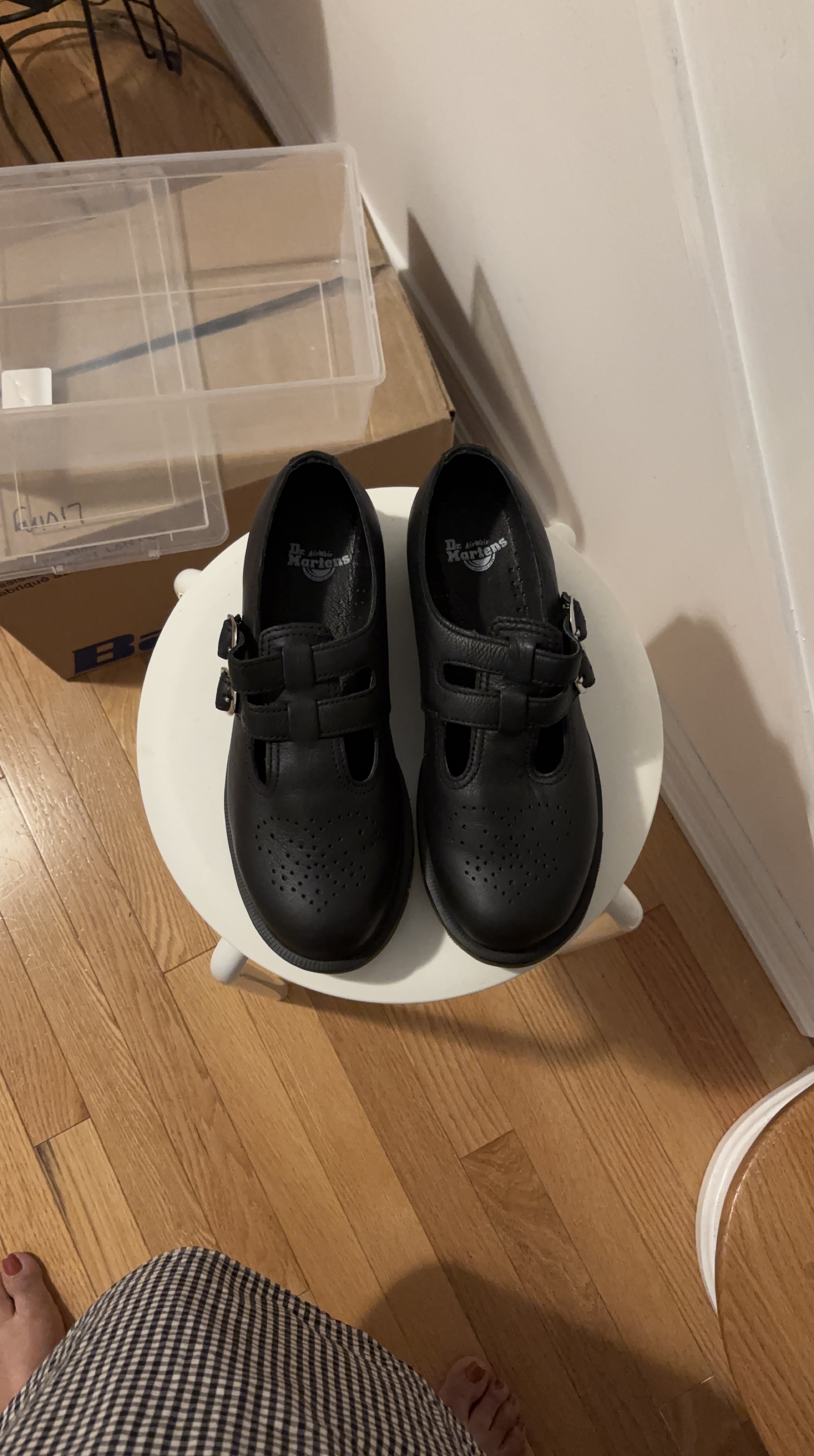 Dr. Martens Black Leather Mary Janes, Size 9