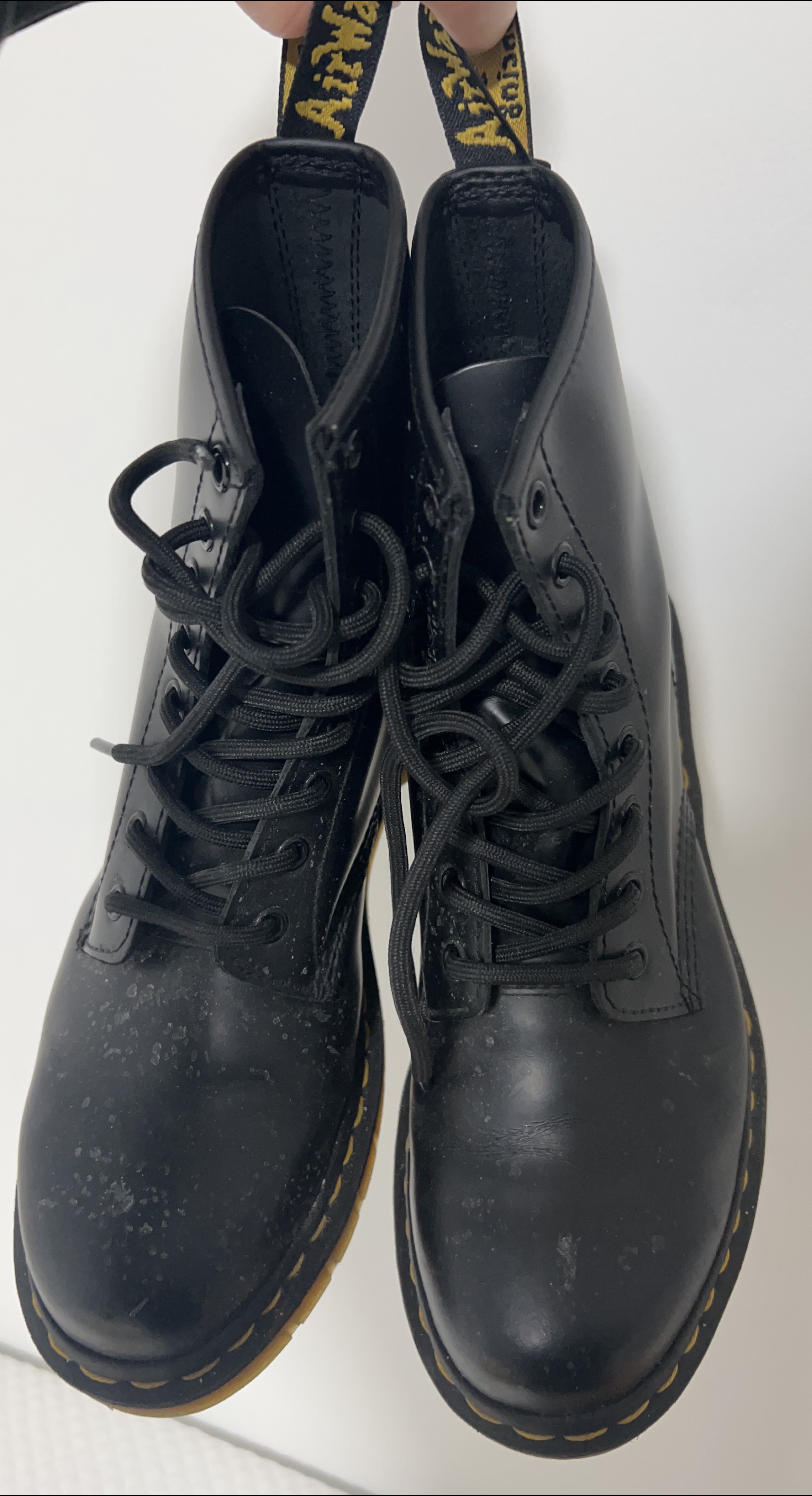 Dr. Martens 1460W Black Leather Boots - US 9
