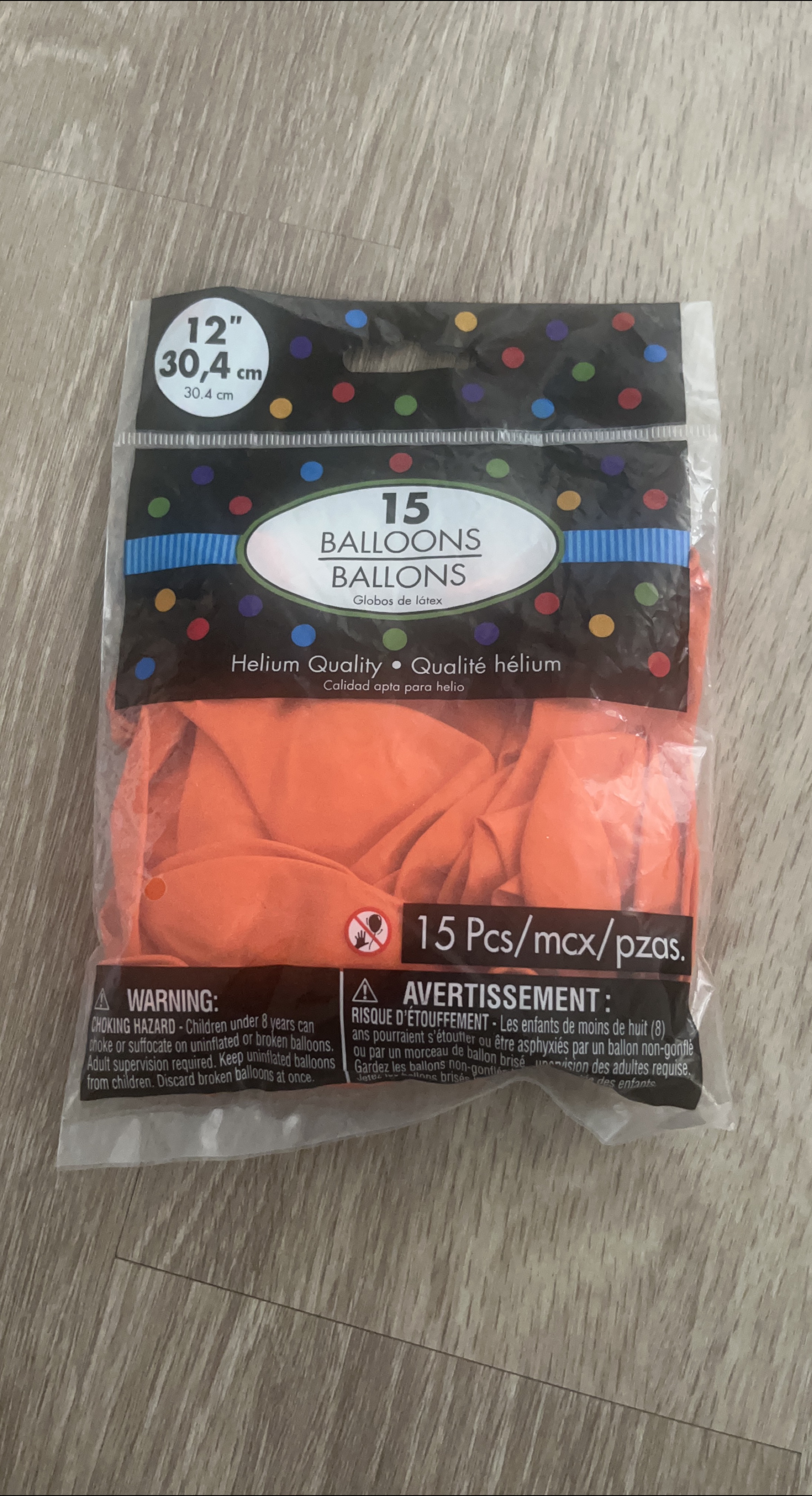 15 Orange Helium Quality Balloons - 12 inch thumbnail