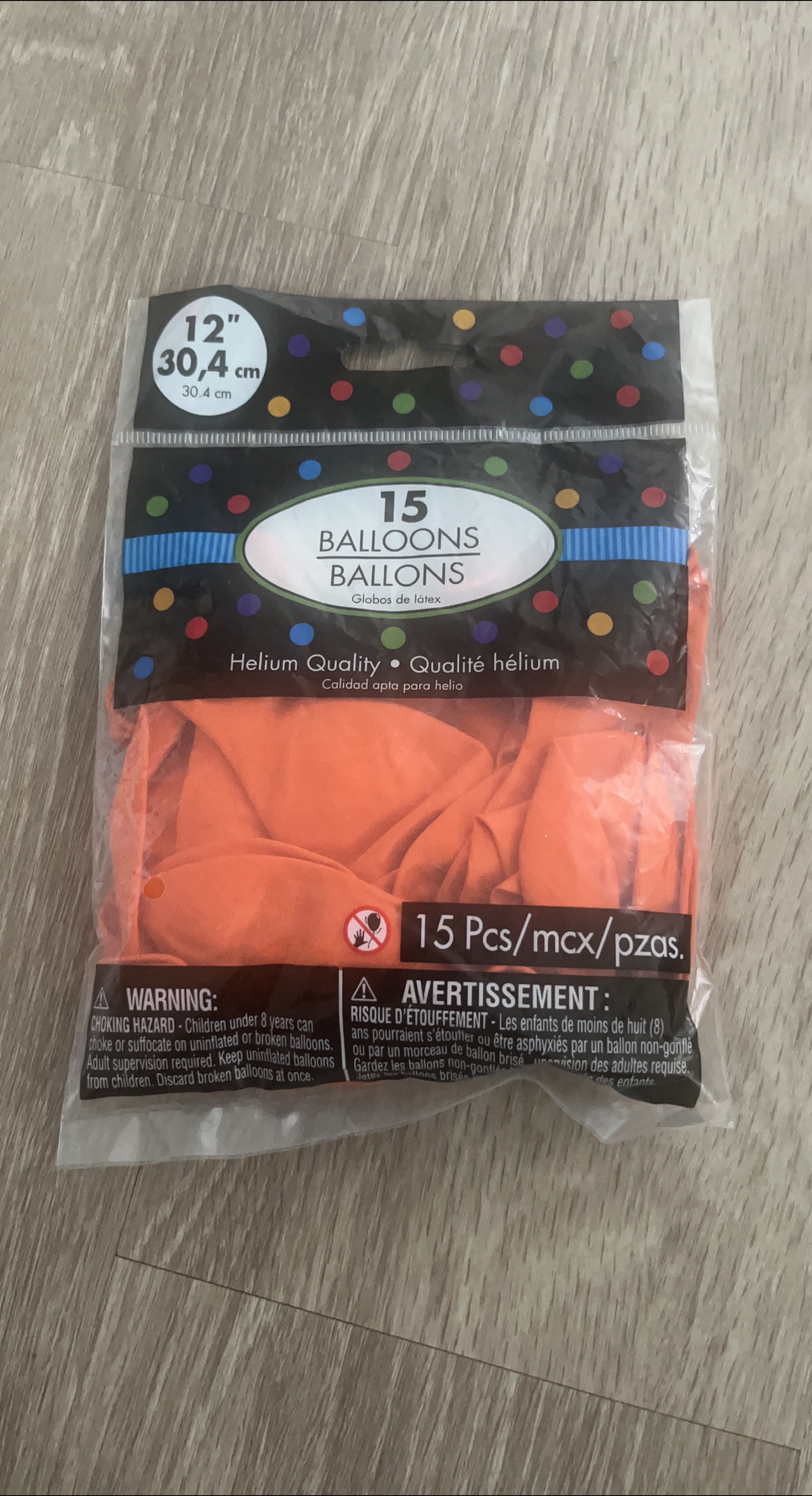 15 Orange Helium Quality Balloons - 12 inch thumbnail