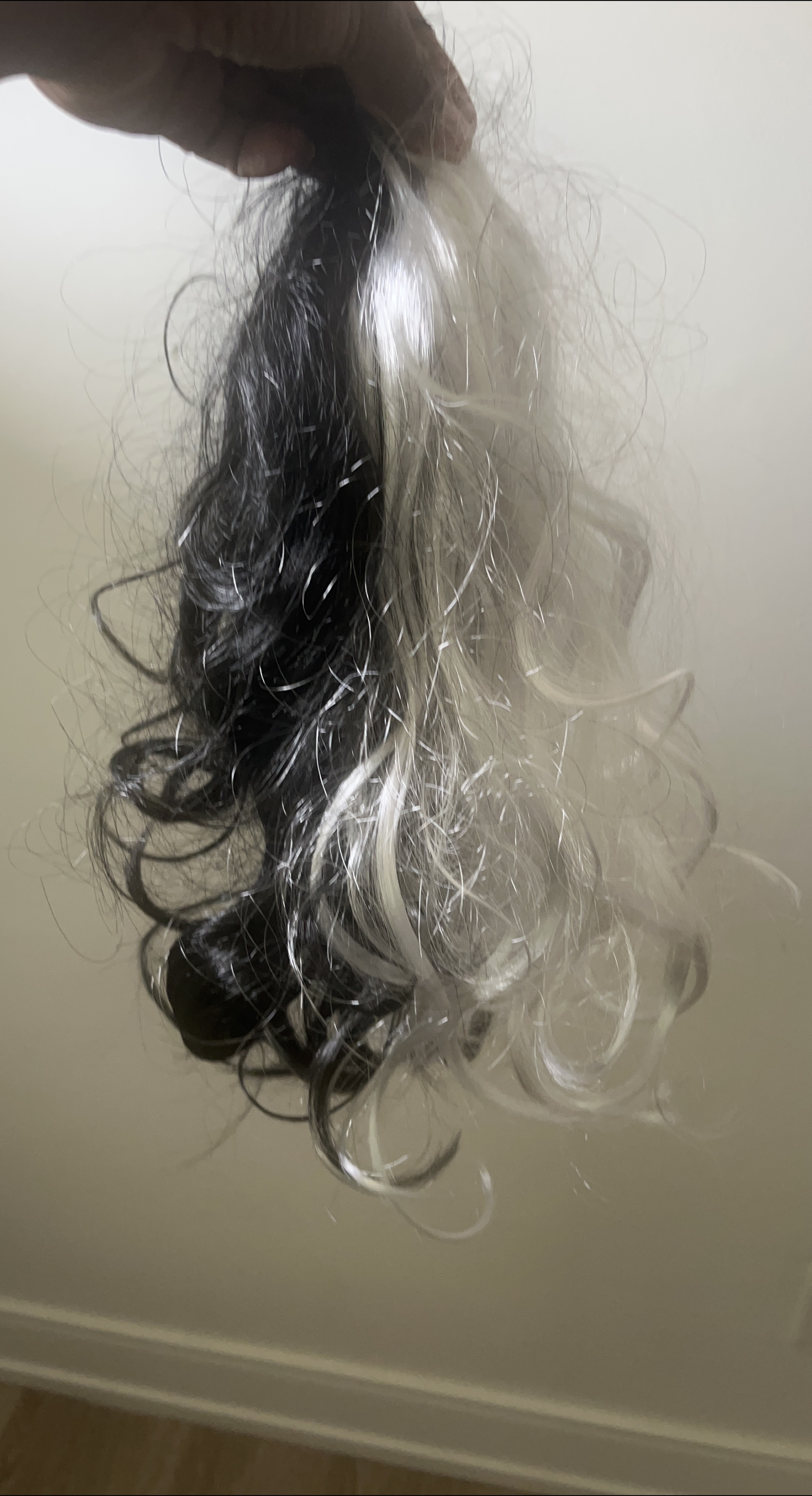 Black and White Wig for Halloween thumbnail