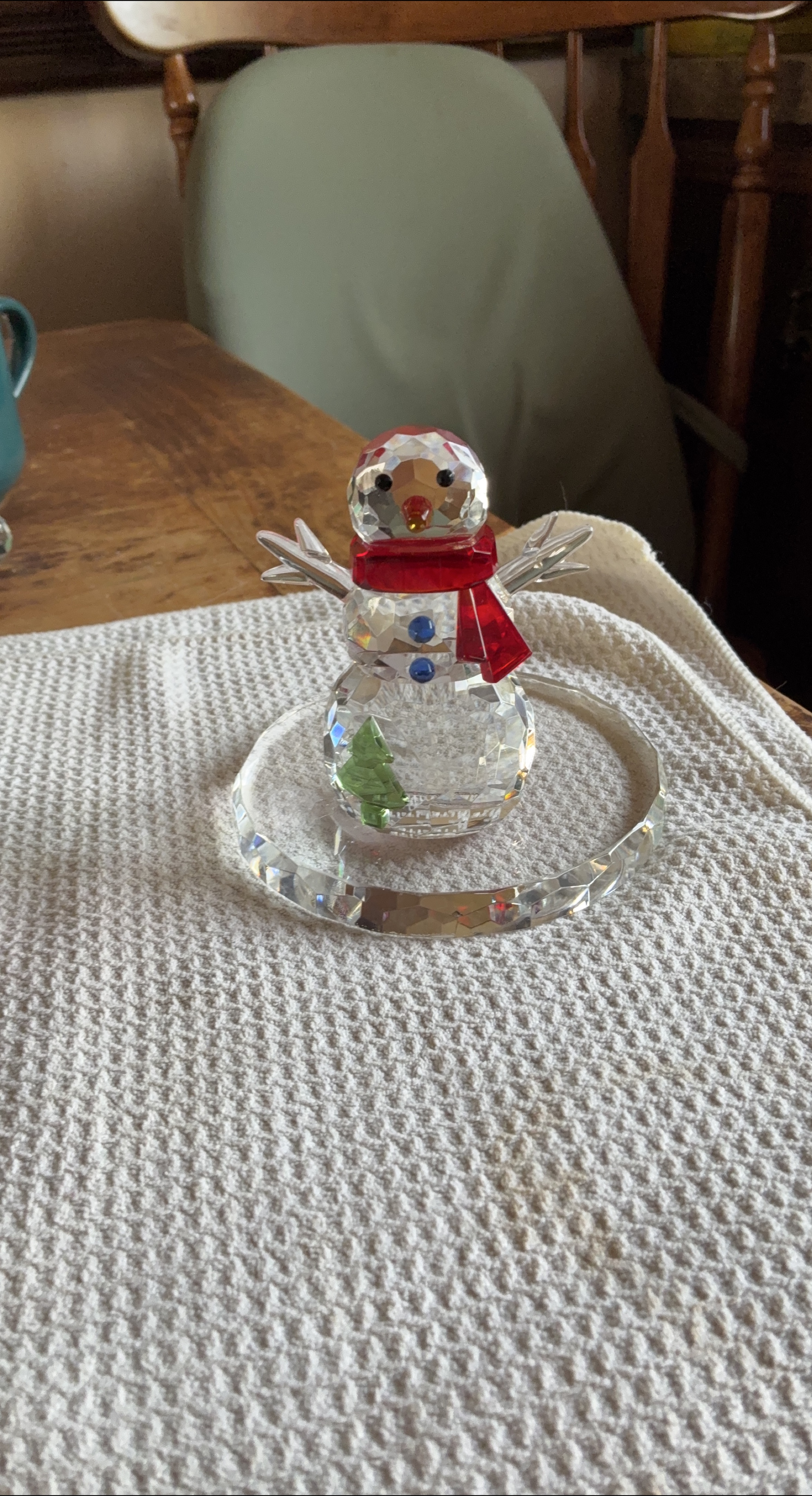 Crystal Snowman Figurine
