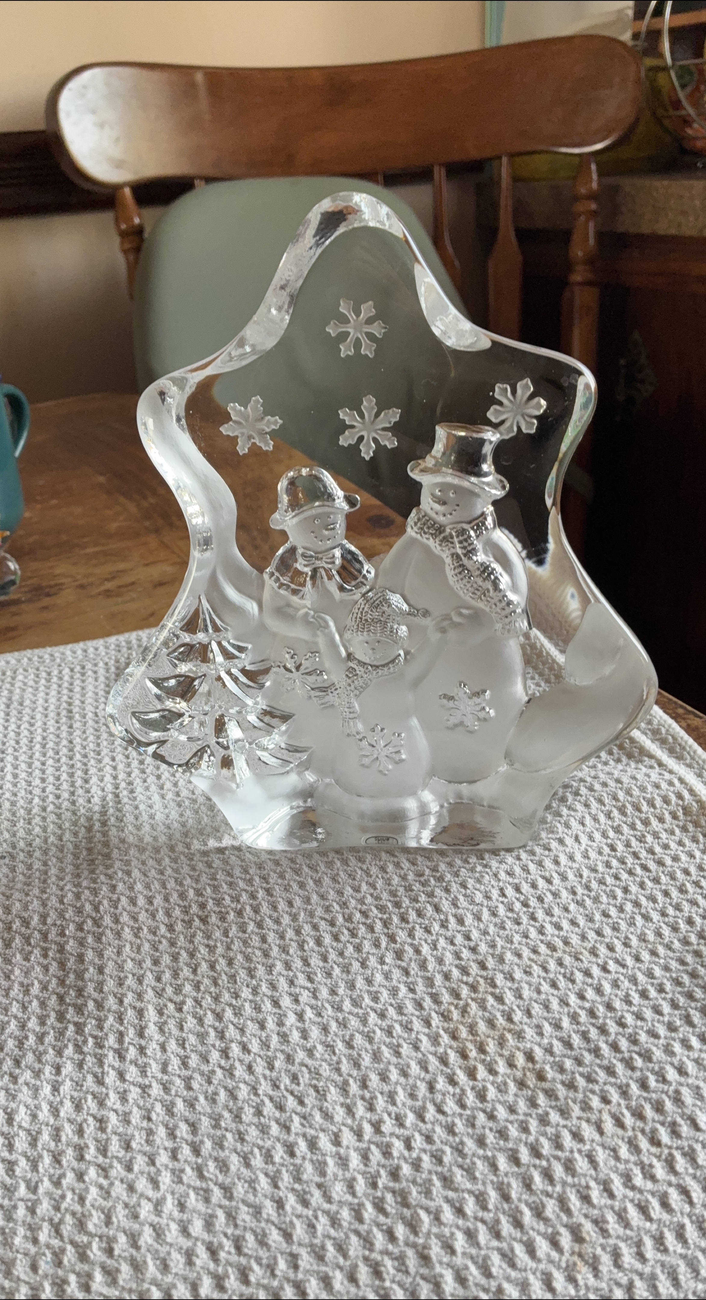 Crystal Snowman Figurine