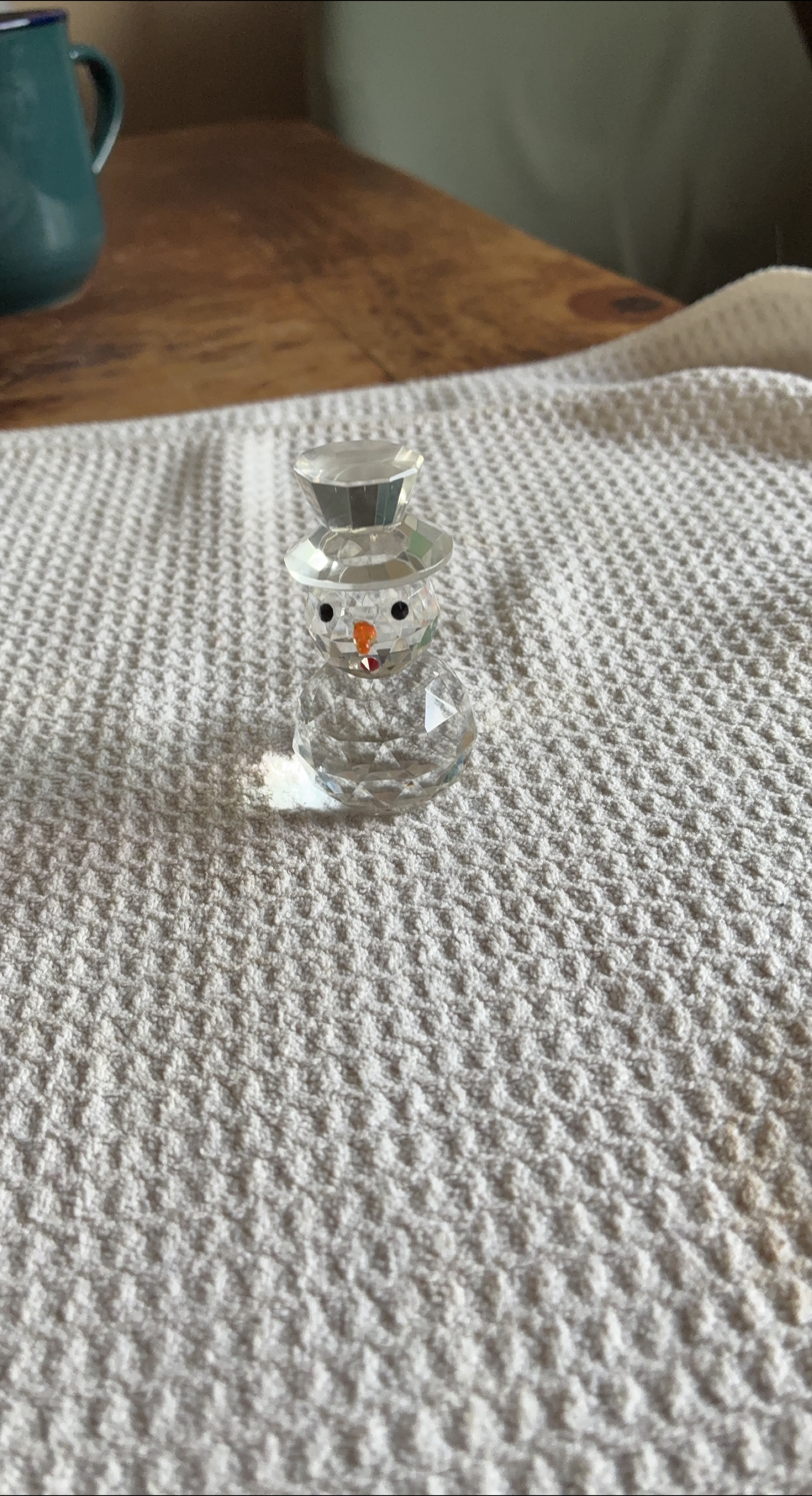 Crystal Snowman Figurine thumbnail