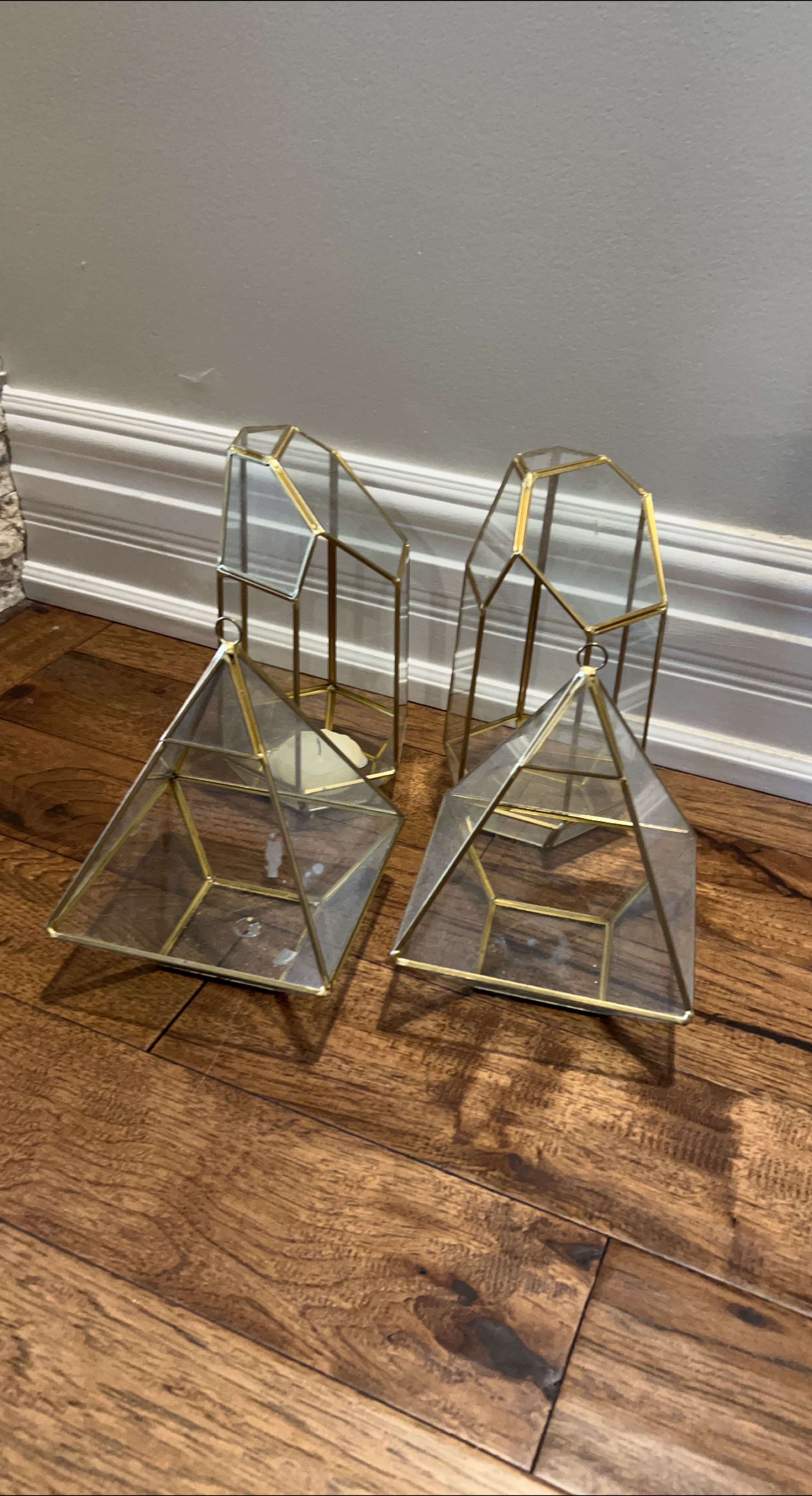 Geometric Terrariums - Gold Trim
