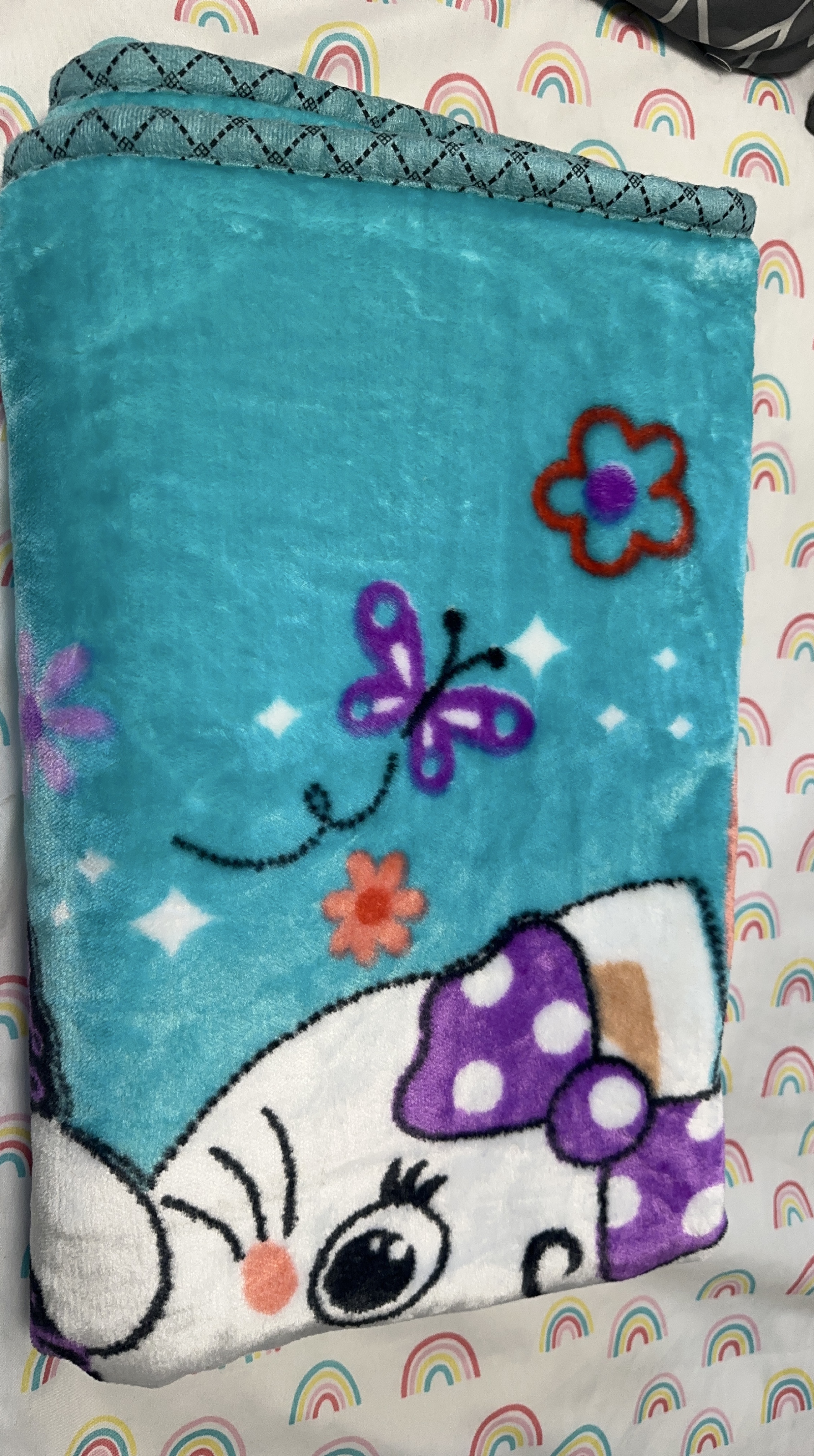 Cute Kids Blanket - Turquoise thumbnail