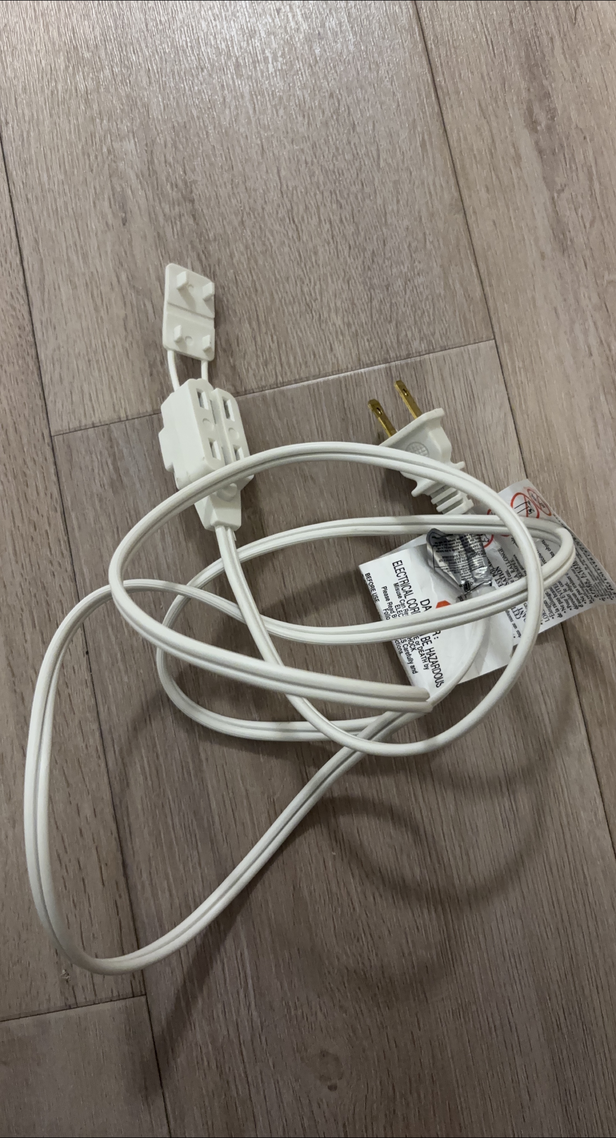 White Electrical extension Cord