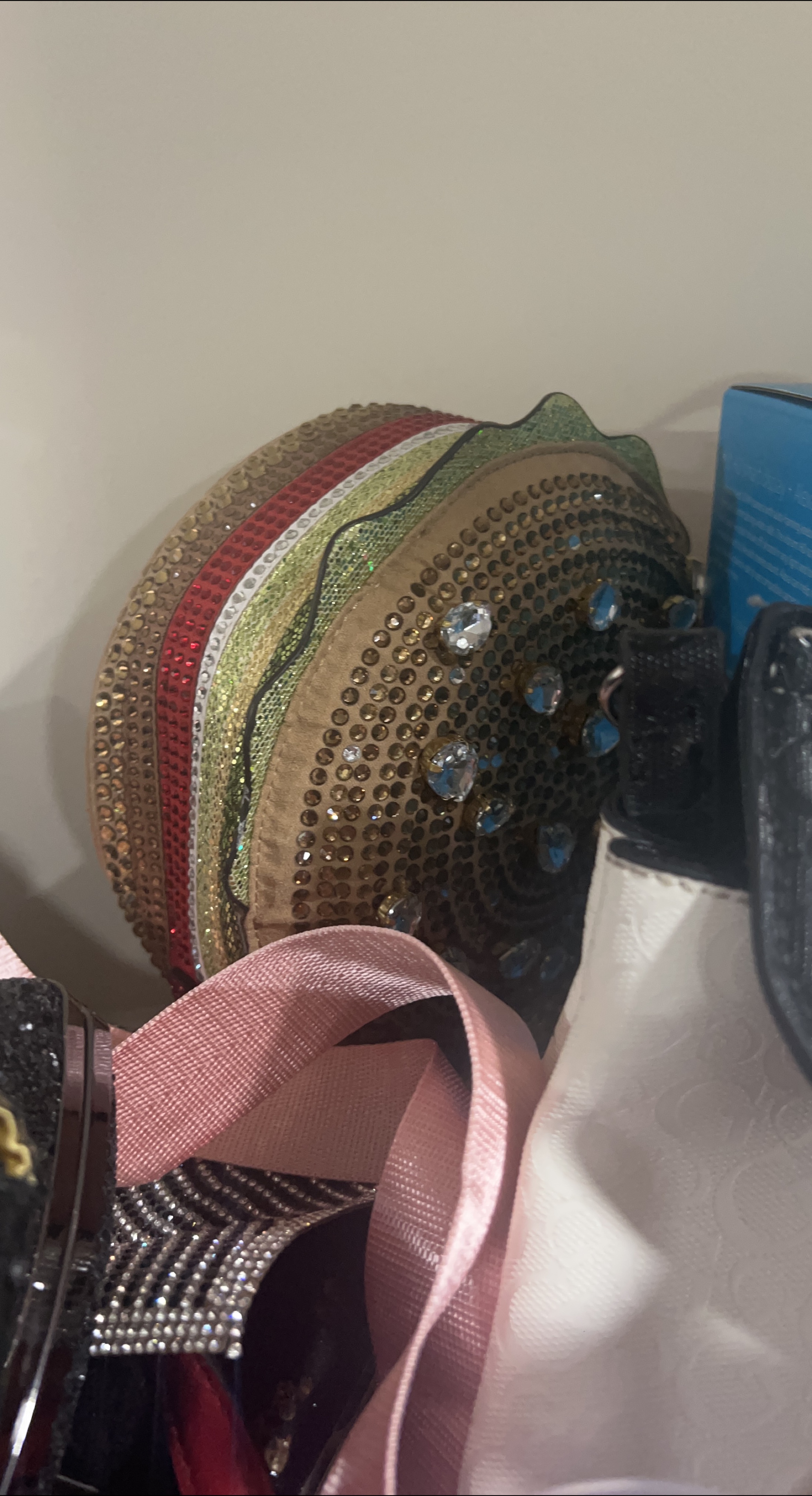 ALDO Hamburger Sparkly Clutch Bag