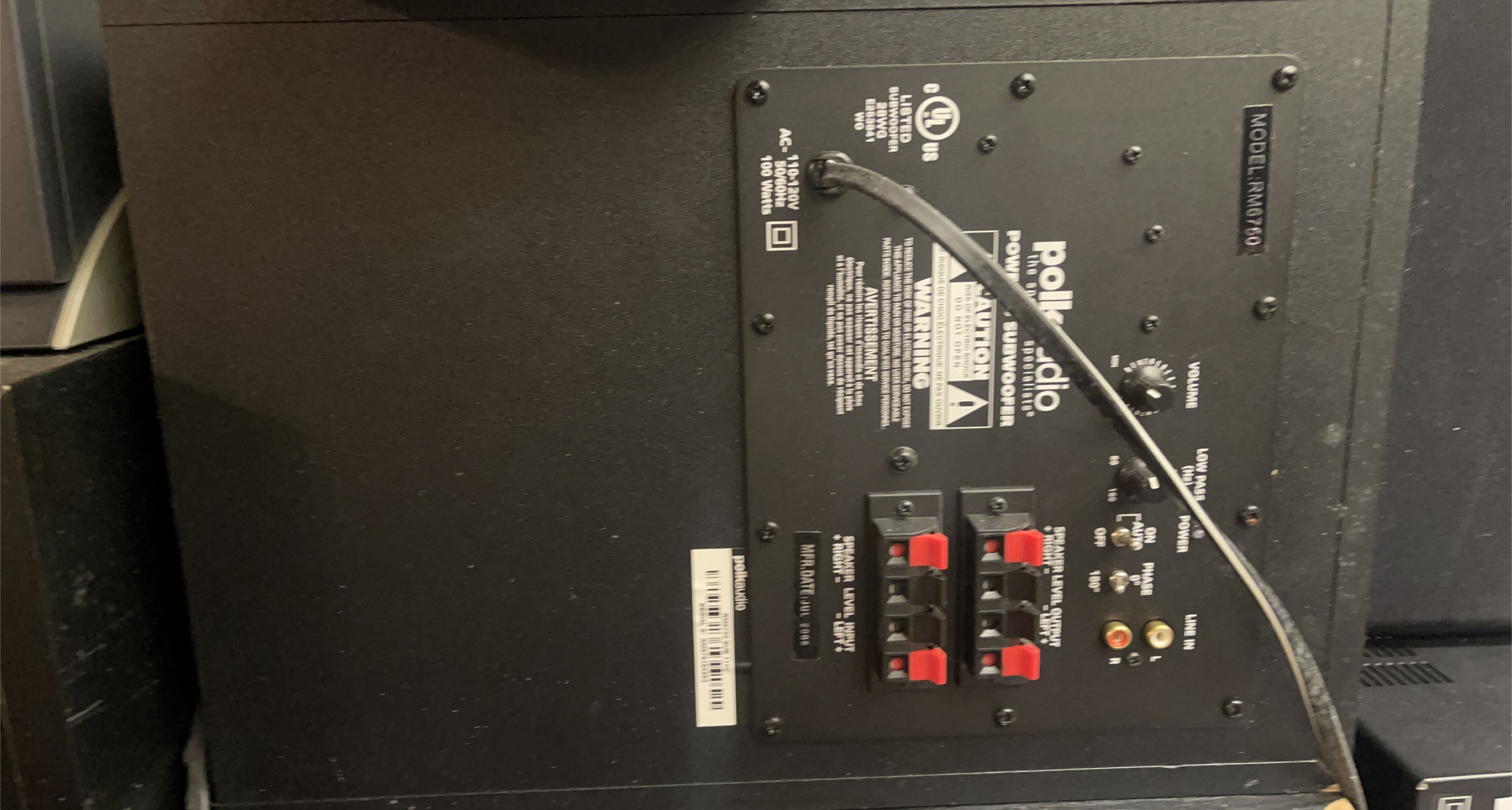 Polk Audio RM6750 Subwoofer thumbnail