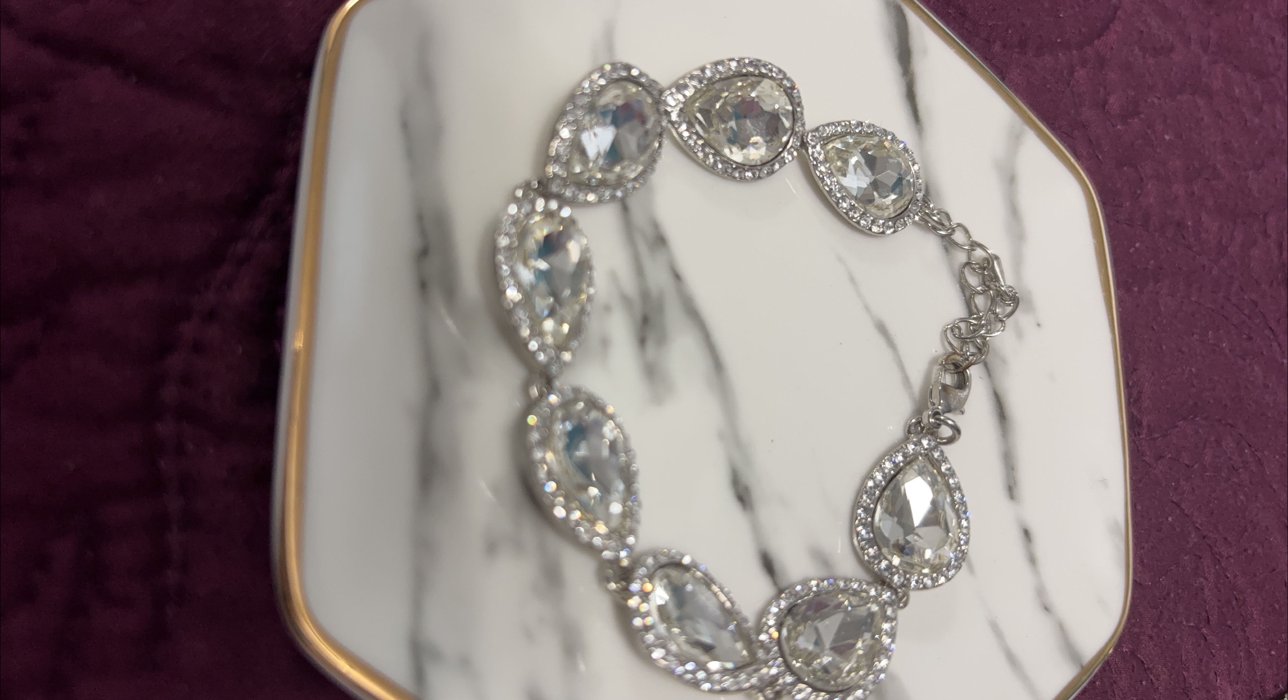 Silver Tone Crystal Bracelet thumbnail