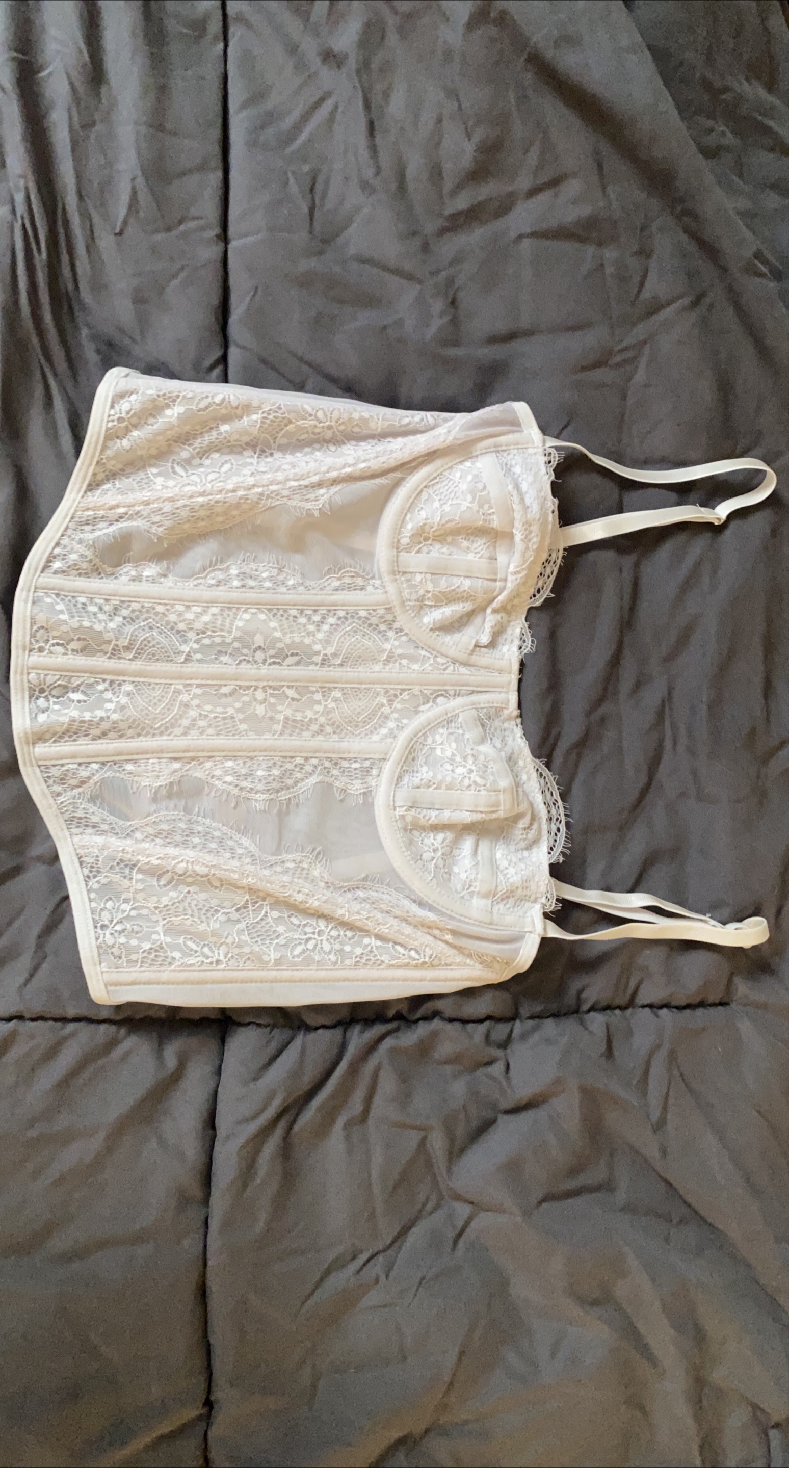 White Lace Corset Top thumbnail