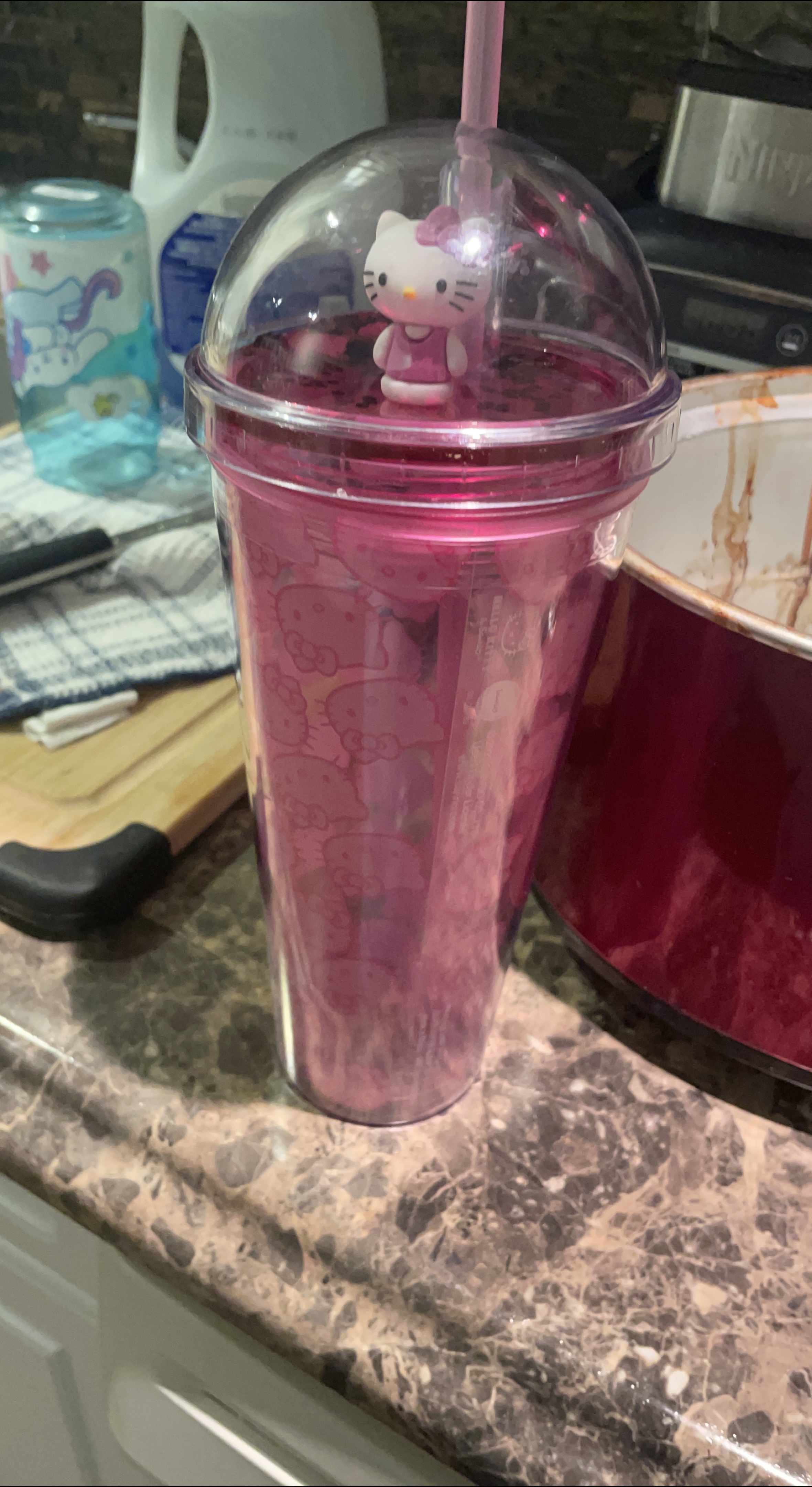 Hello Kitty Pink Tumbler with Straw thumbnail