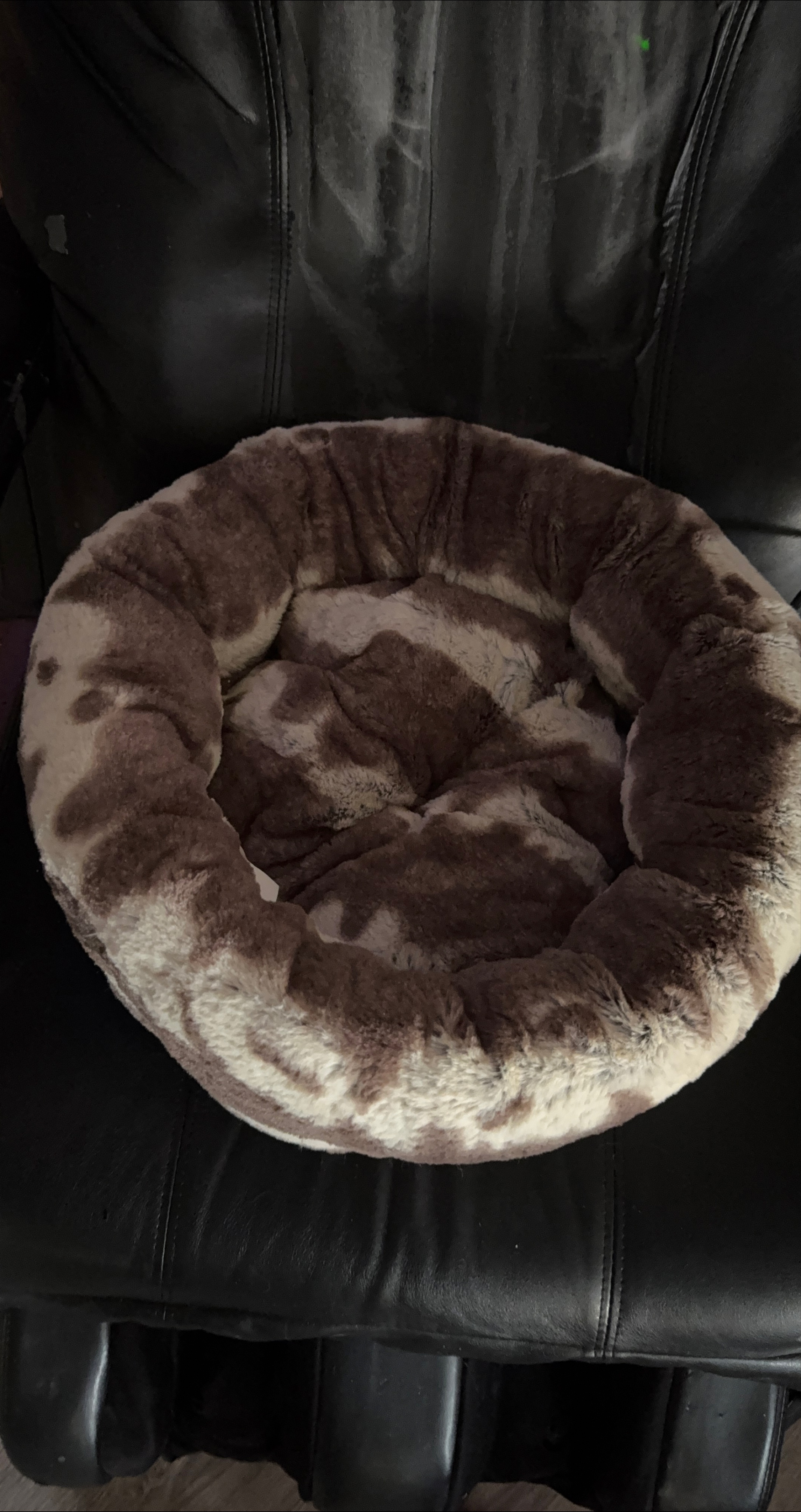 Cozy Brown & White Pet Bed thumbnail