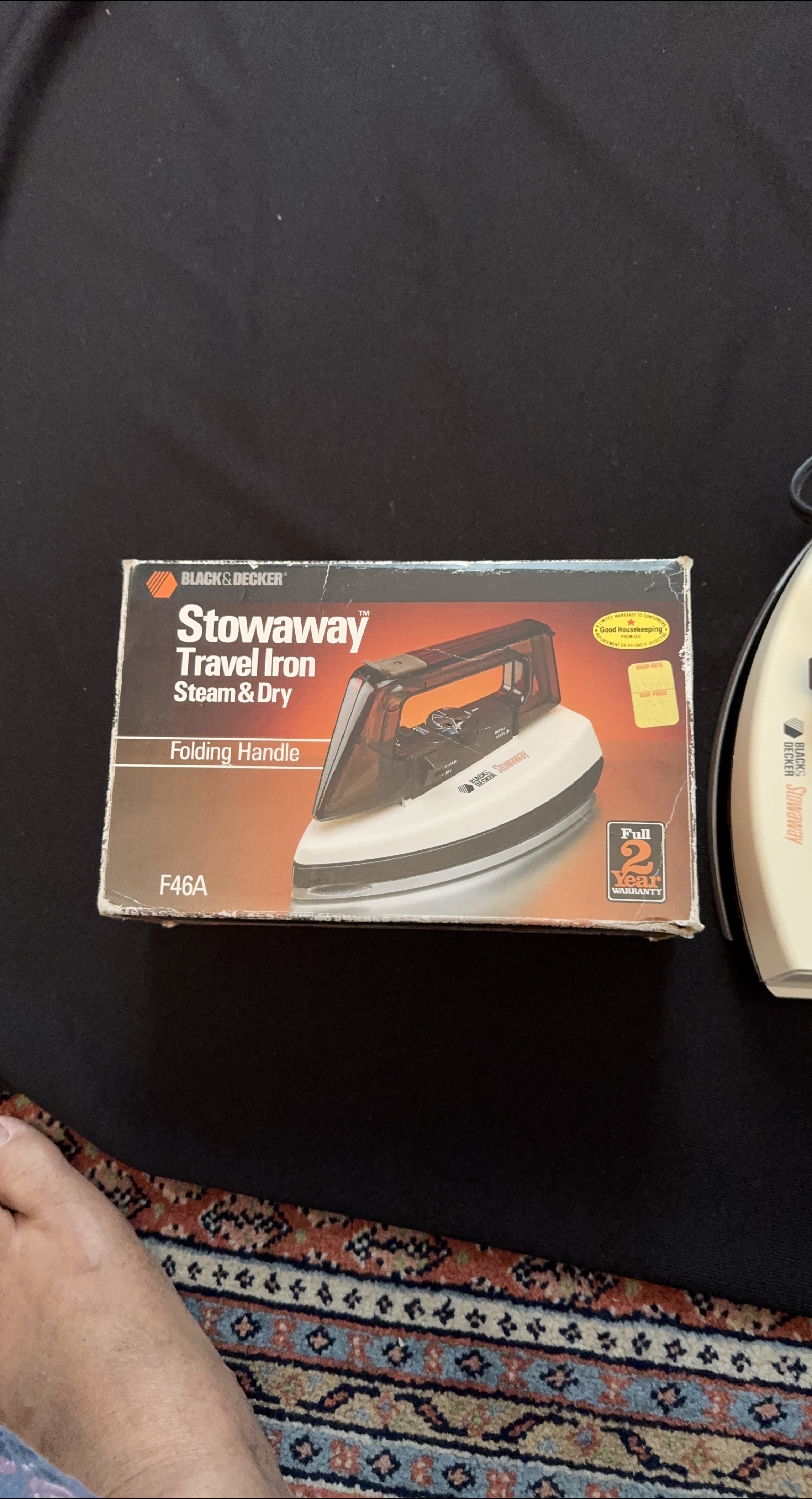 Black & Decker Stowaway Travel Iron Steam & Dry