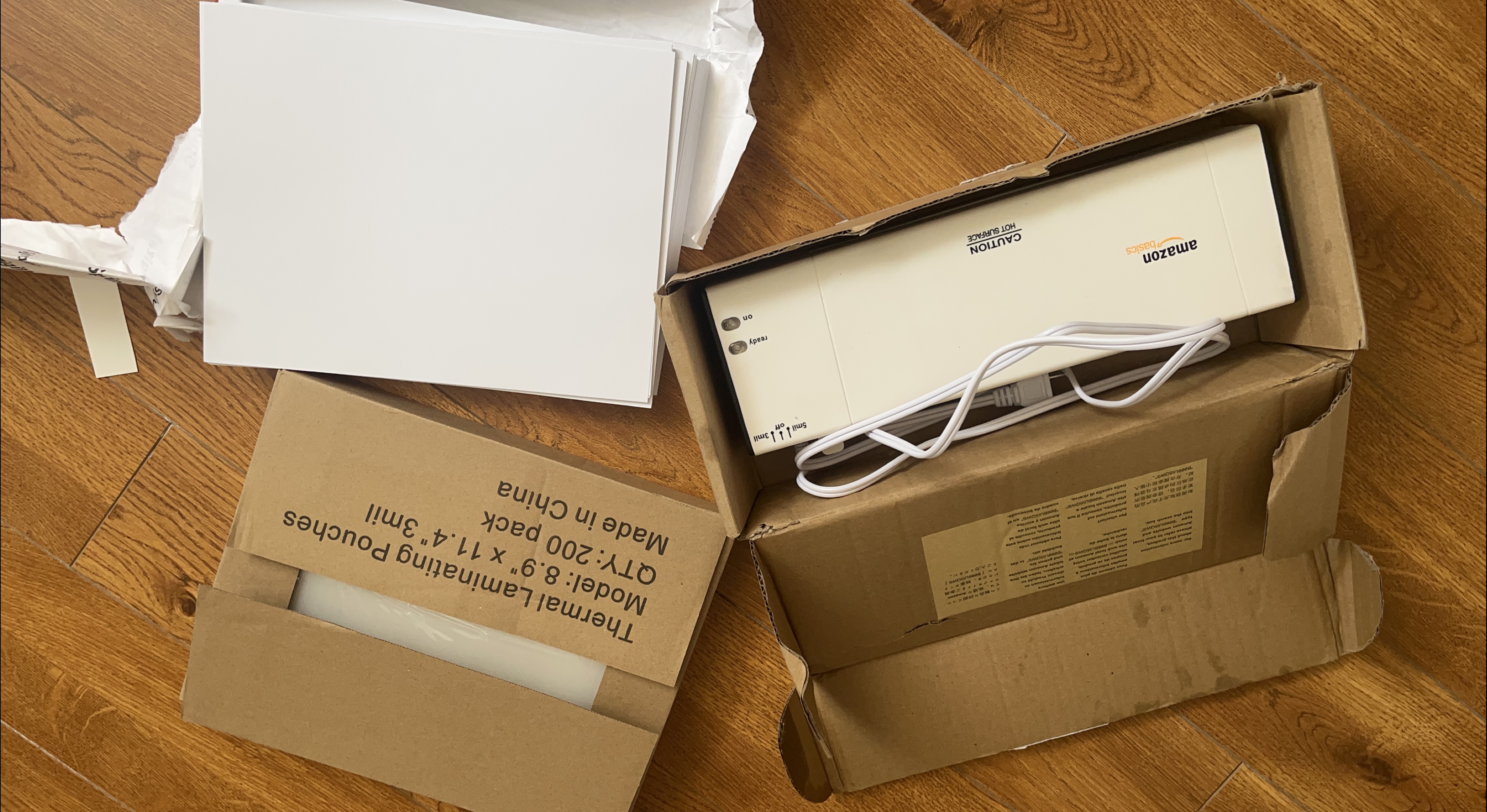 AmazonBasics Thermal Laminator + Pouches