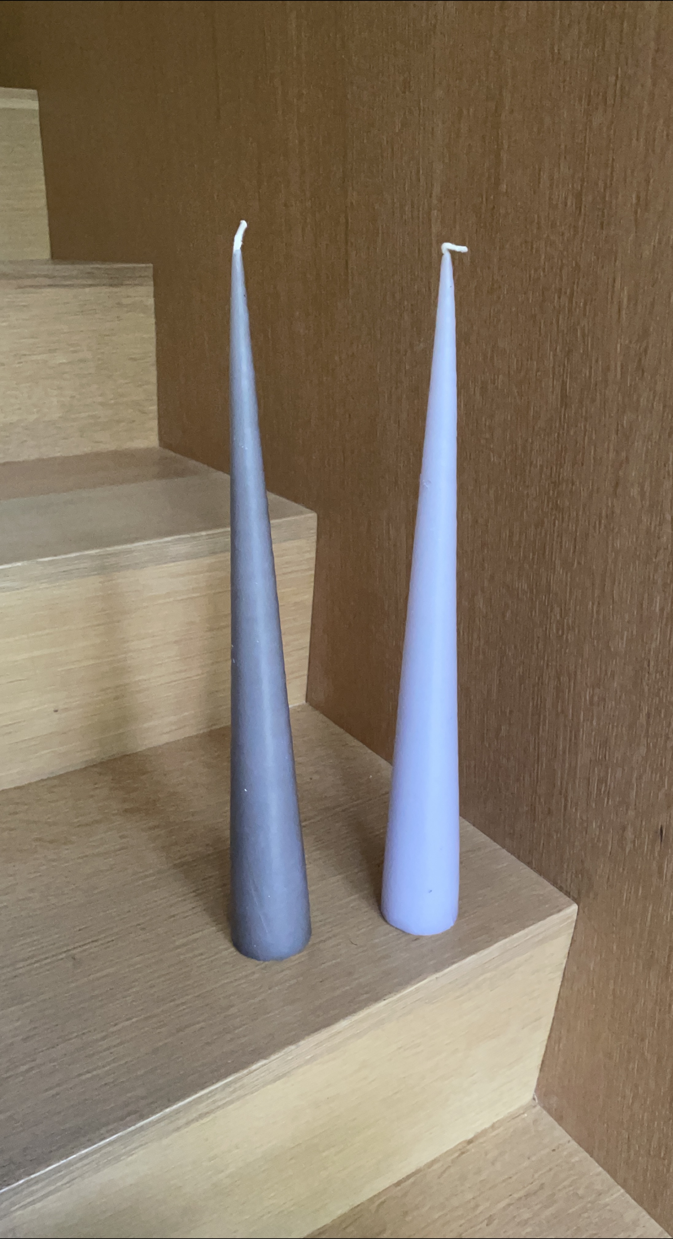 Tapered Candles - Grey & Lilac thumbnail