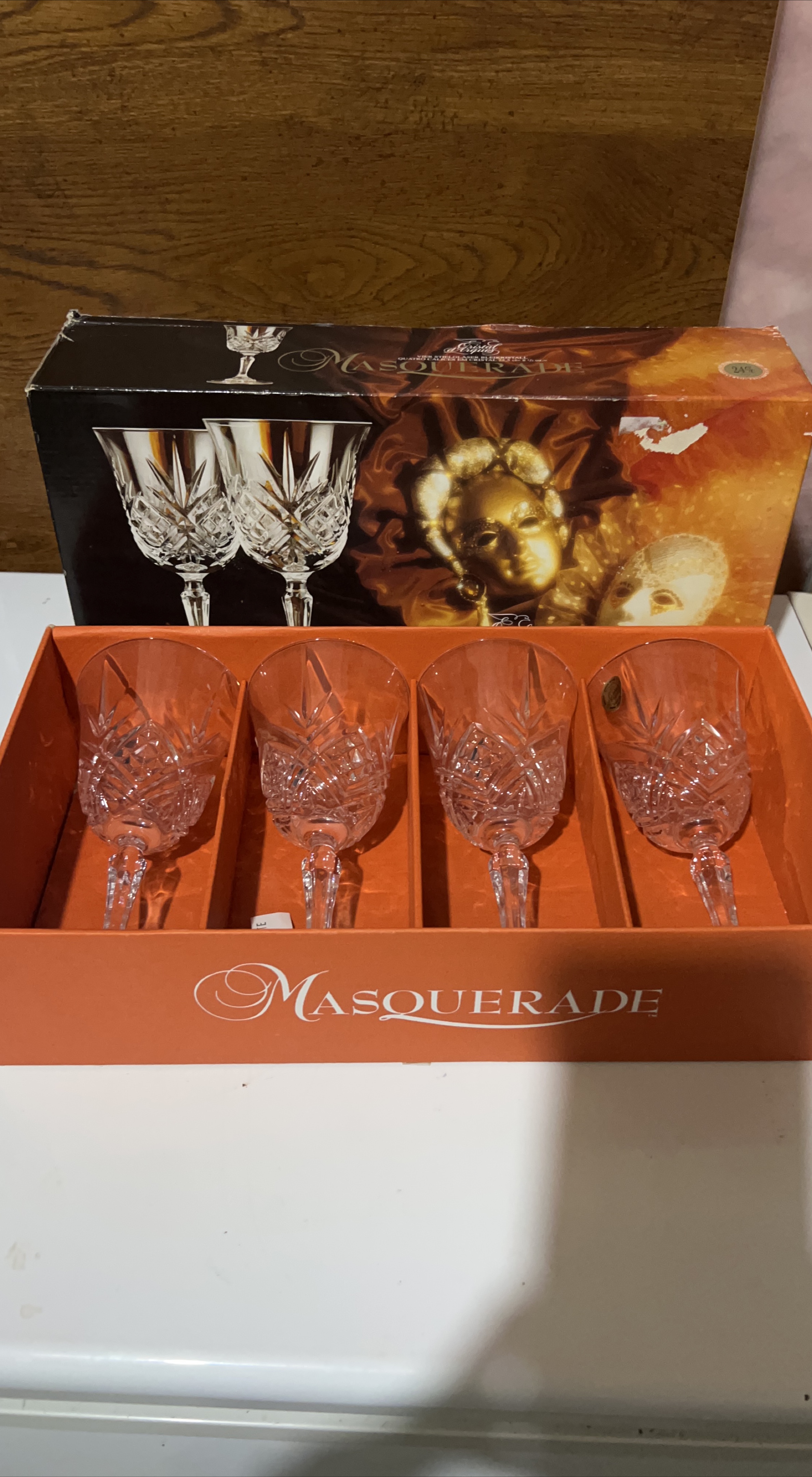 Cristal D'Arques Masquerade Wine Glasses thumbnail
