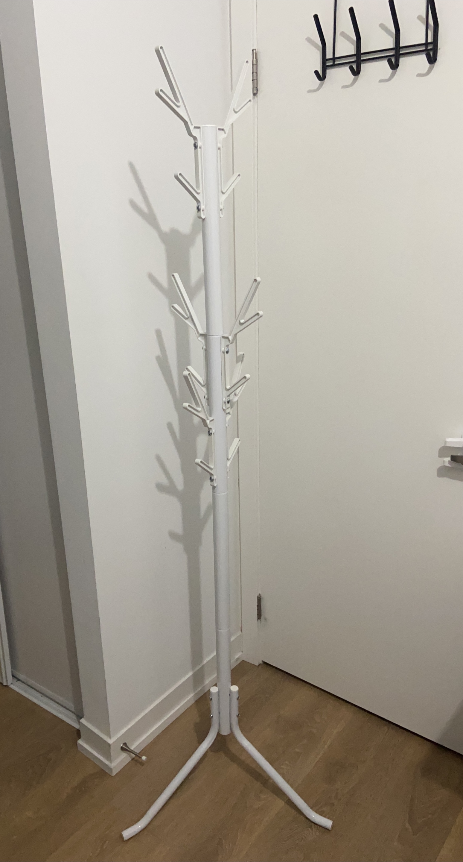 White Coat Rack Stand