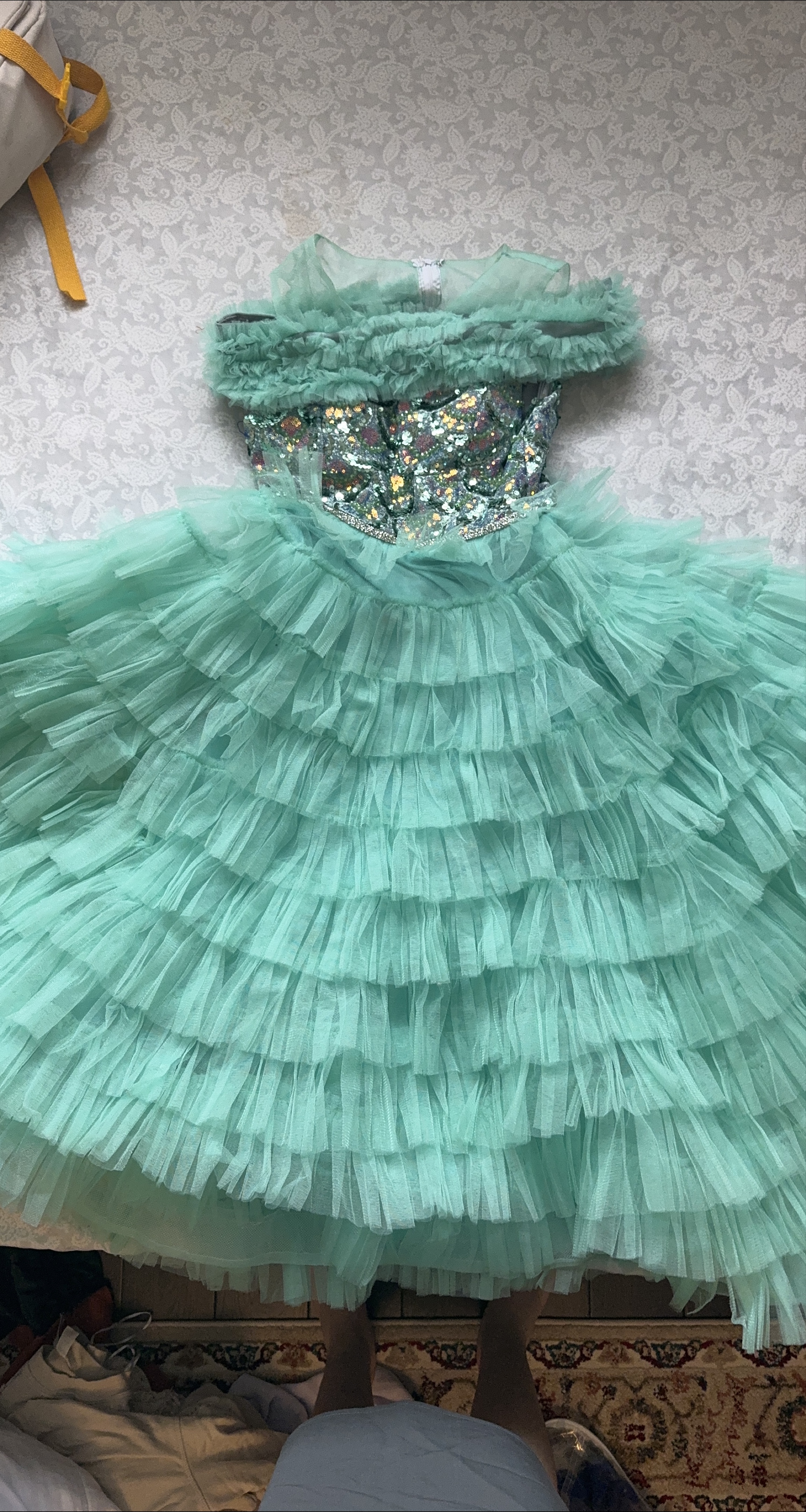 Mint Green Ruffled Dress thumbnail