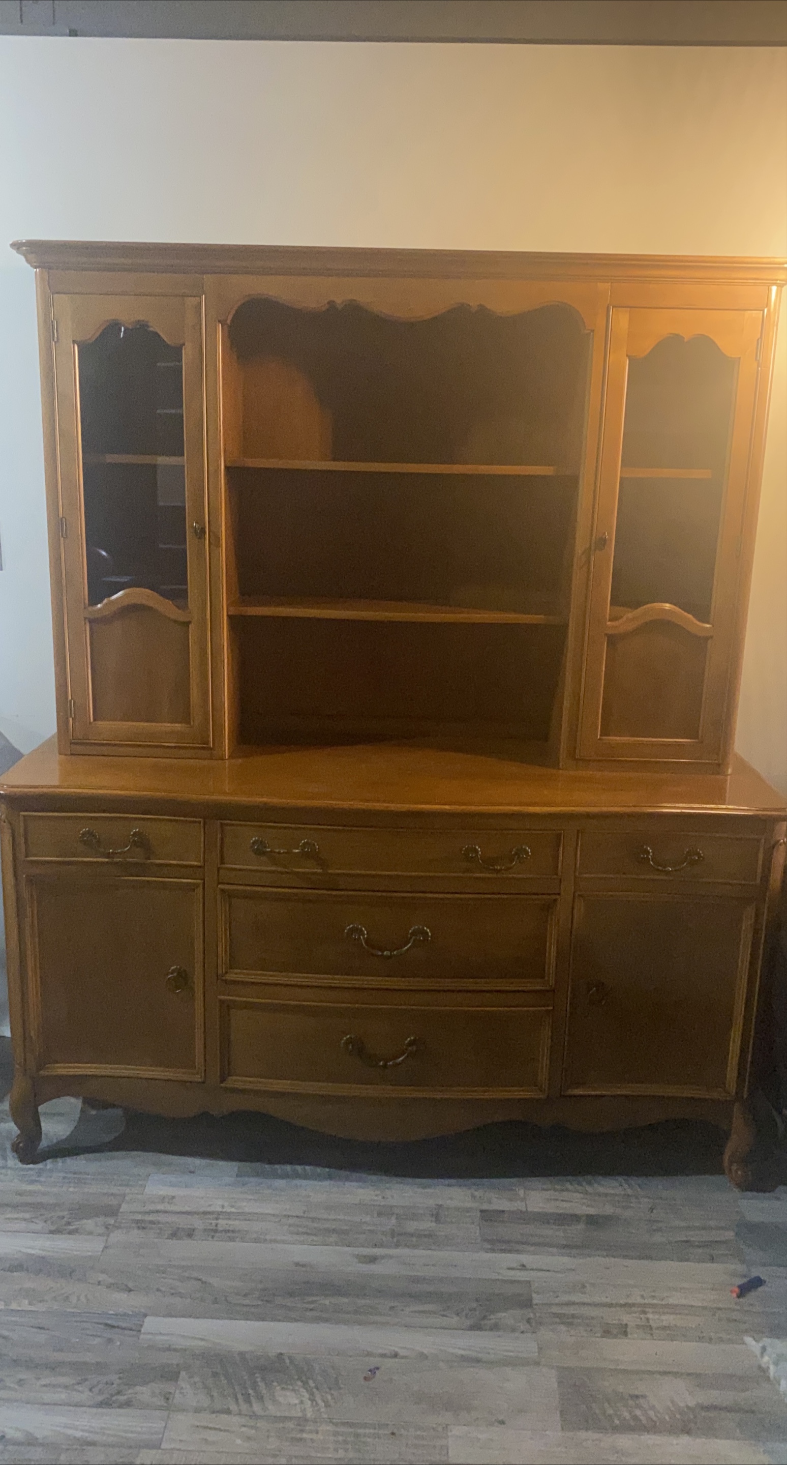 Wooden Hutch with Glass Doors thumbnail