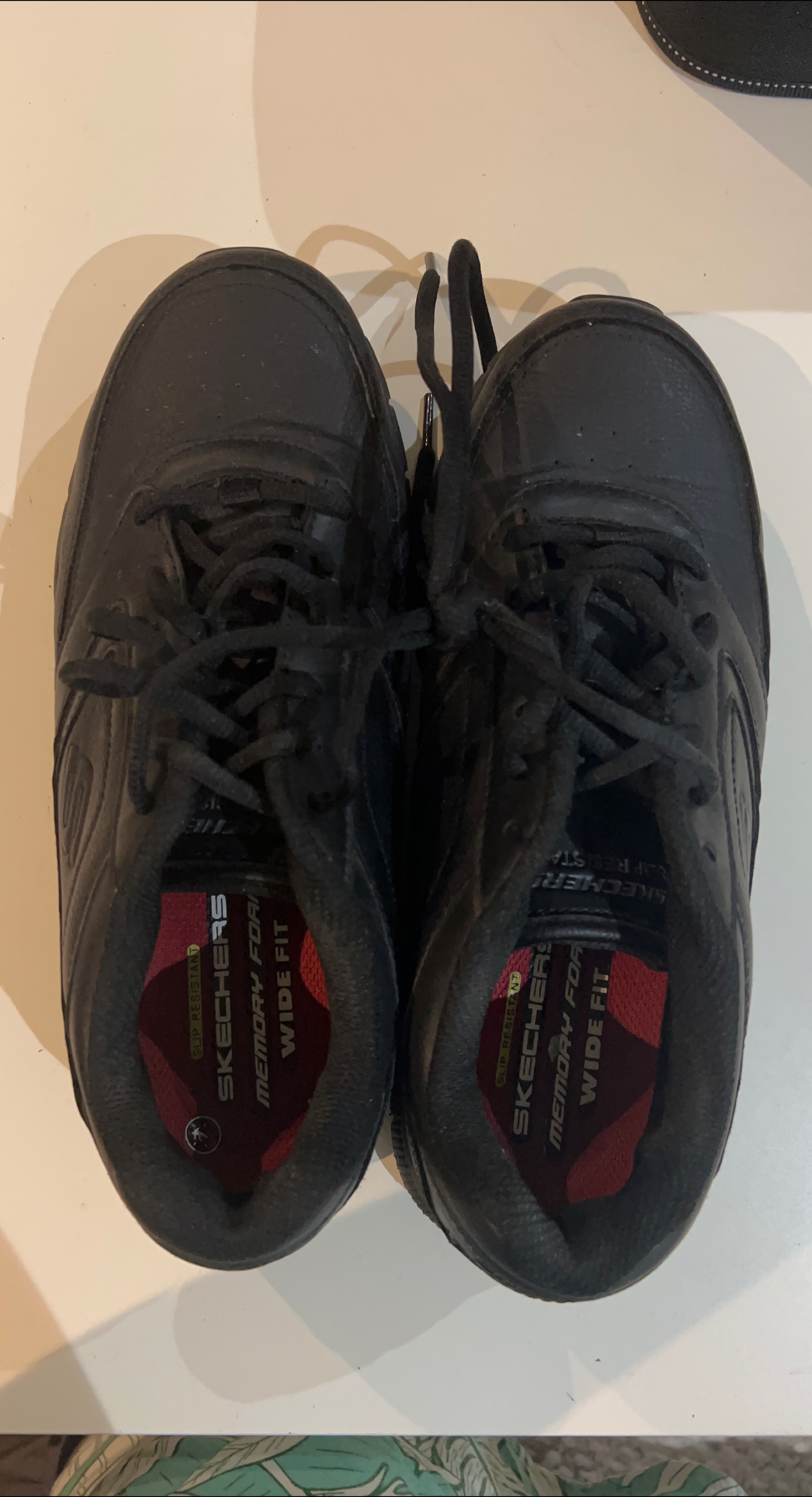 Skechers Memory Foam Wide Fit Black Shoes