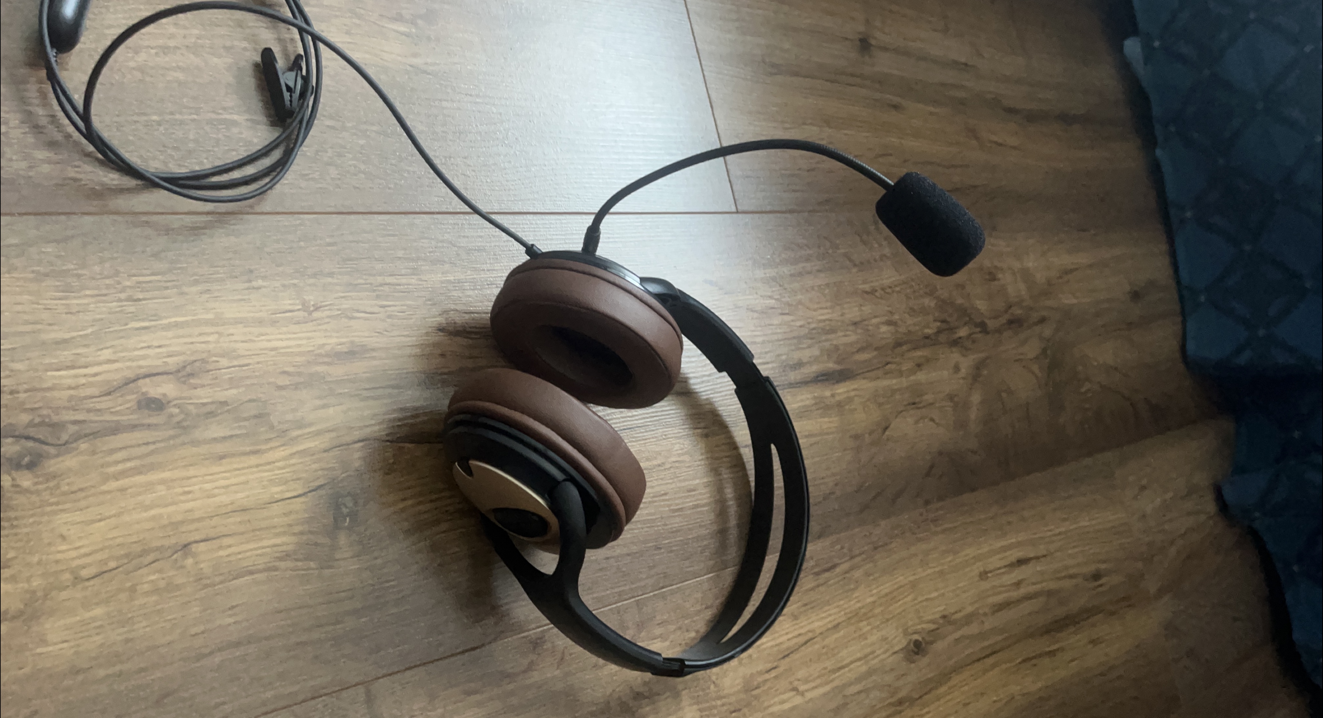 Headset with Microphone - Brown and Black thumbnail