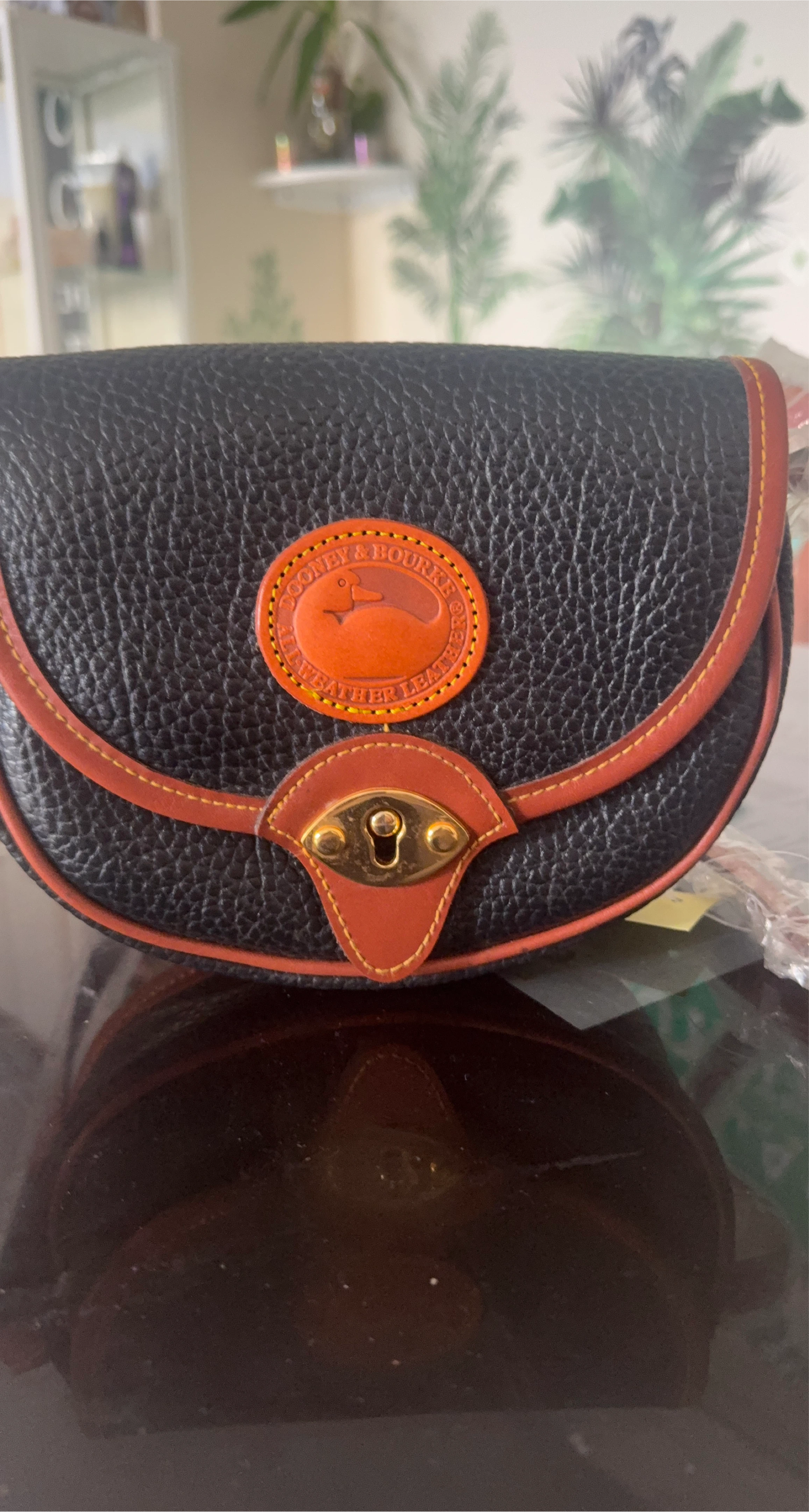 Dooney & Bourke Black Leather Crossbody Bag thumbnail