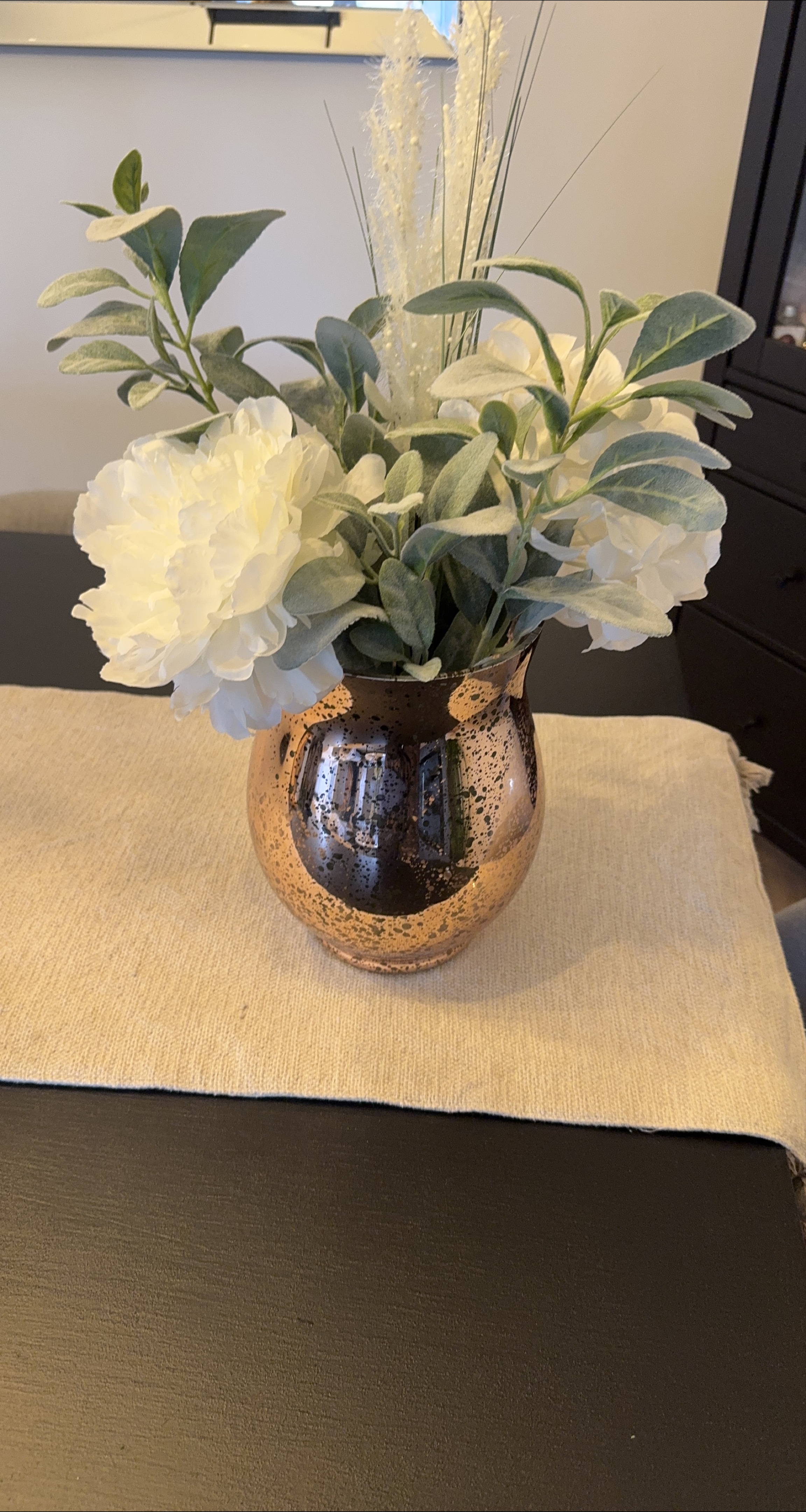 Decorative Vase with Faux Floral Arrangement thumbnail
