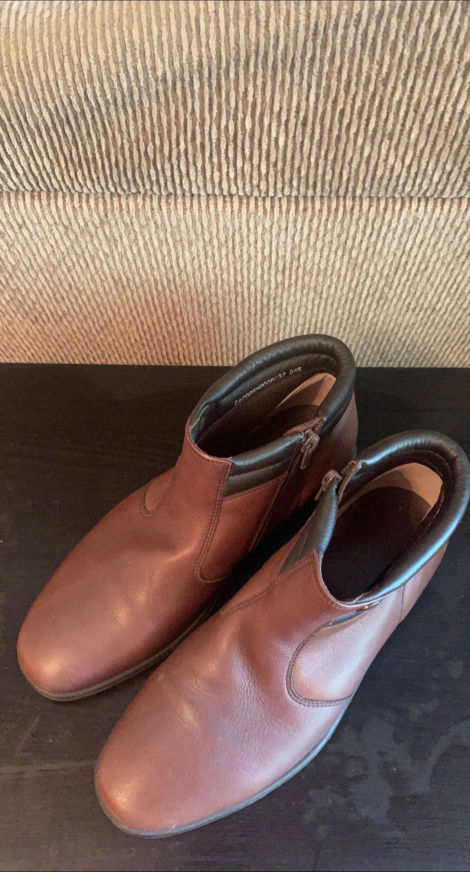 Bos & Co Brown Leather Ankle Boots