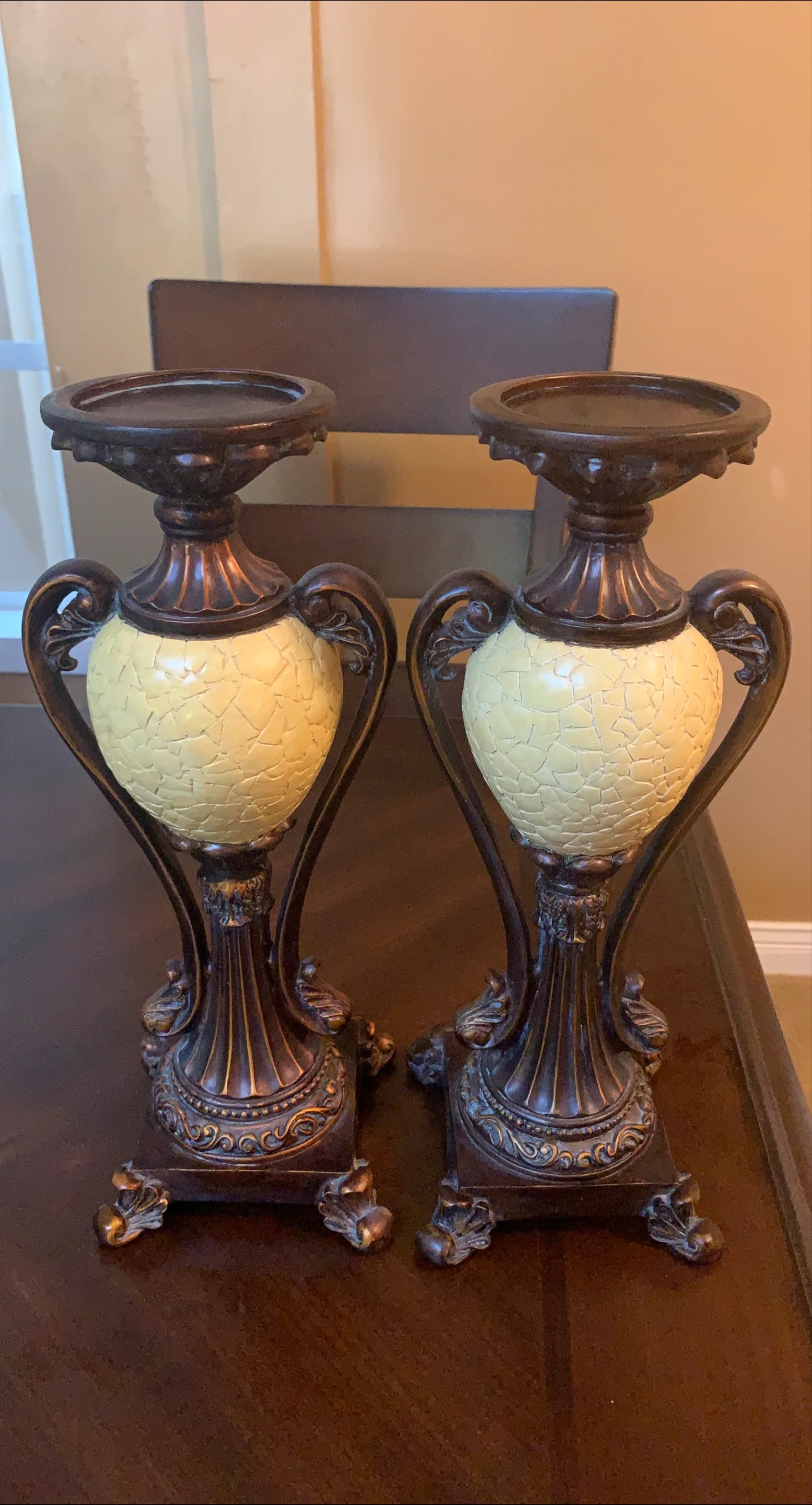 Pair of Decorative Candle Holders
