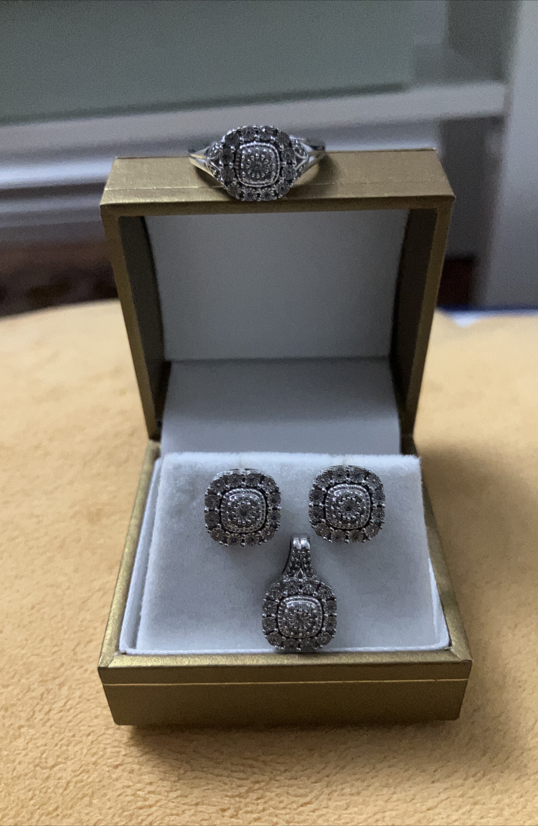 Jewellery Set: Ring, Earrings, and Pendant thumbnail