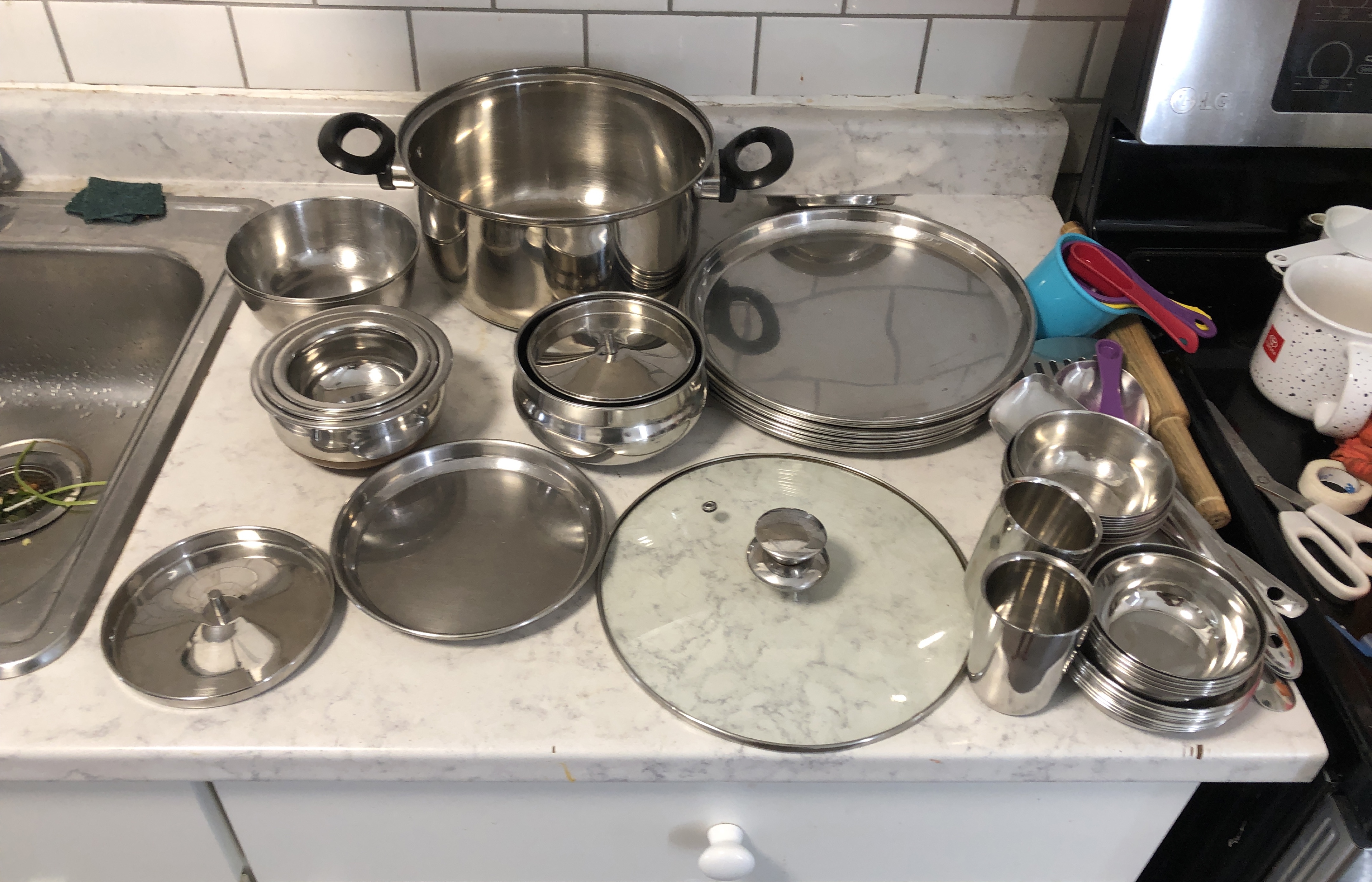 Stainless Steel Camping Plates and Bowls Set thumbnail