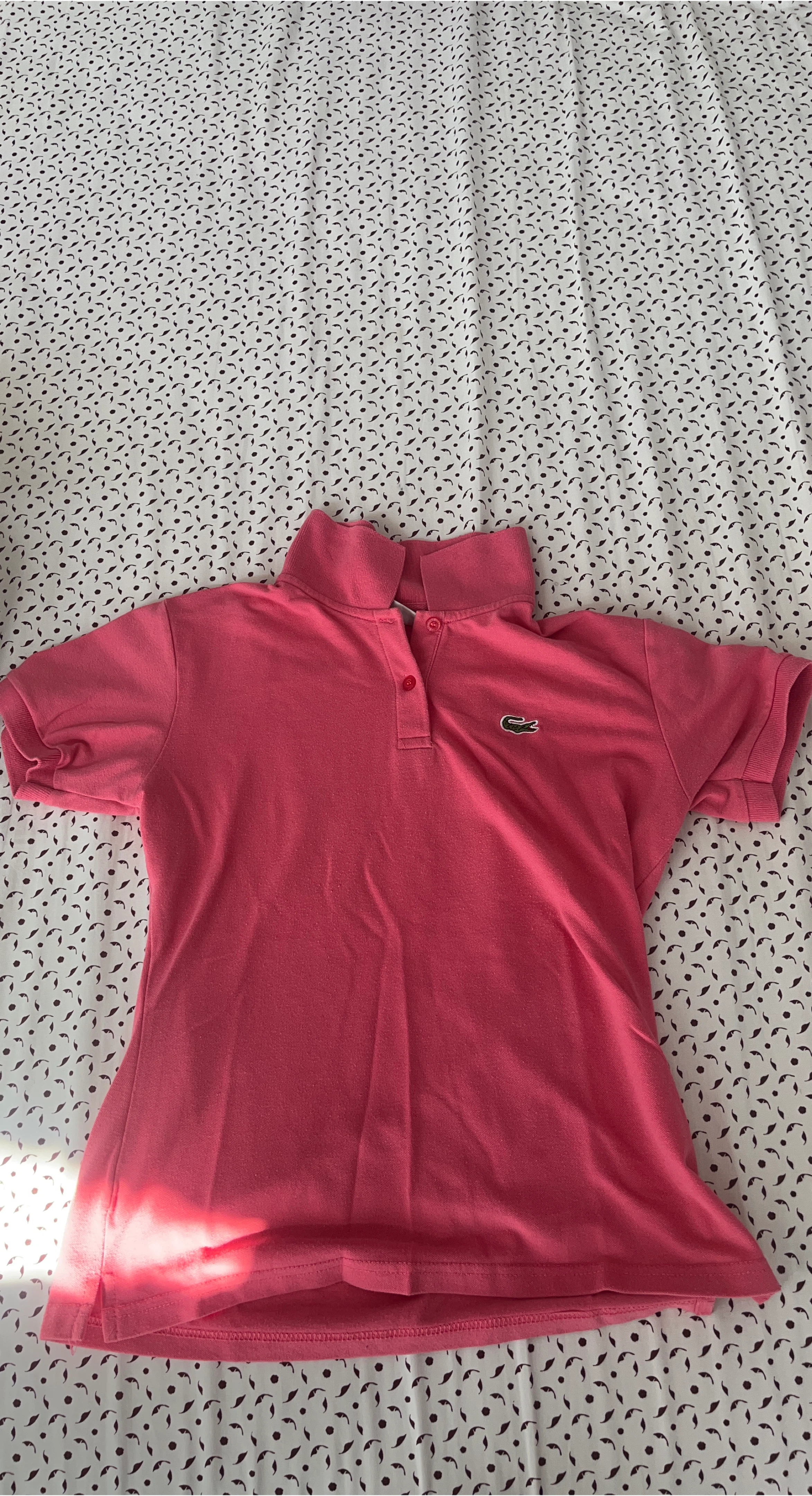 Lacoste Pink Polo Shirt - Size M thumbnail