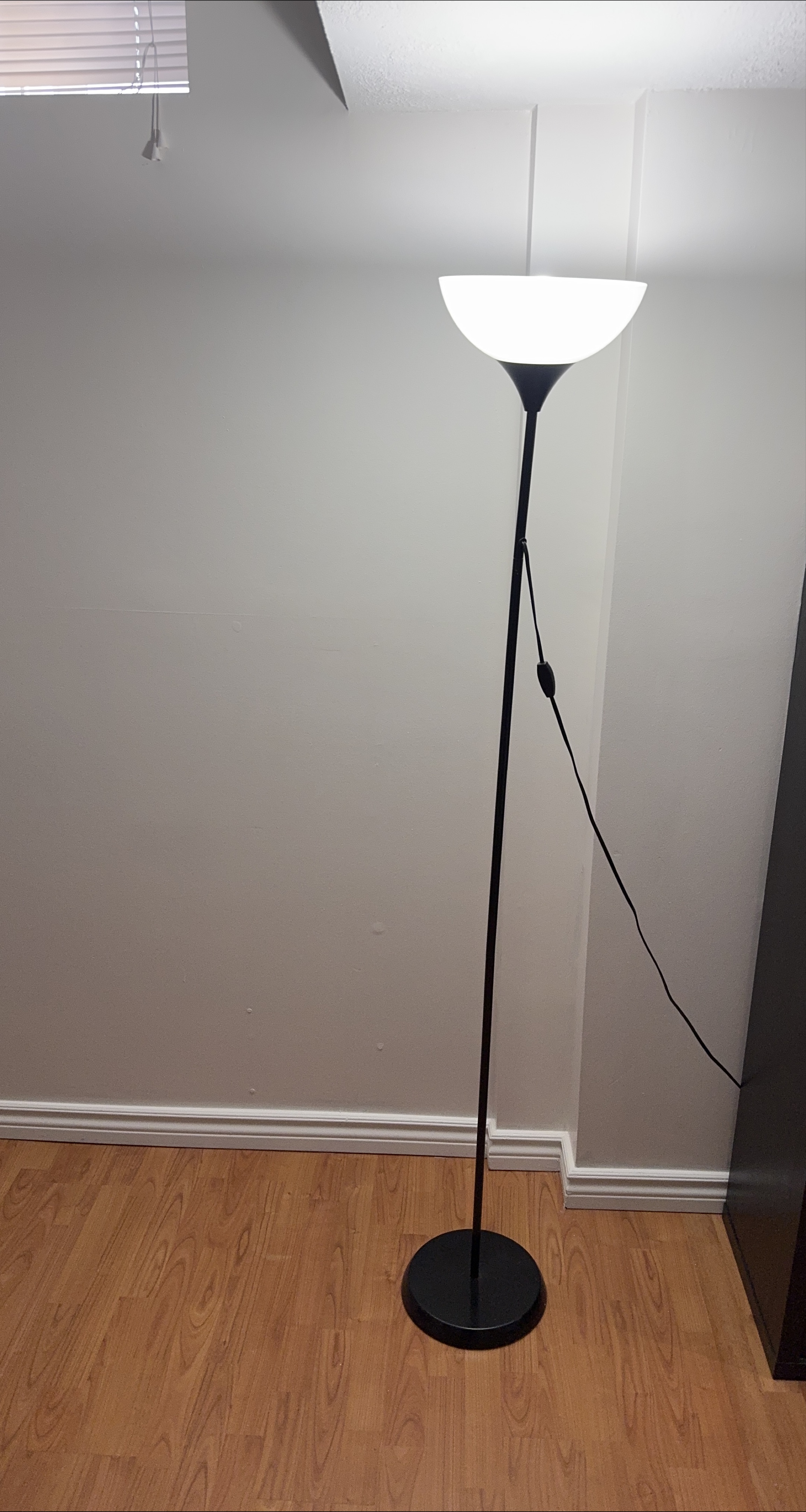 Black Floor Lamp with Uplight thumbnail