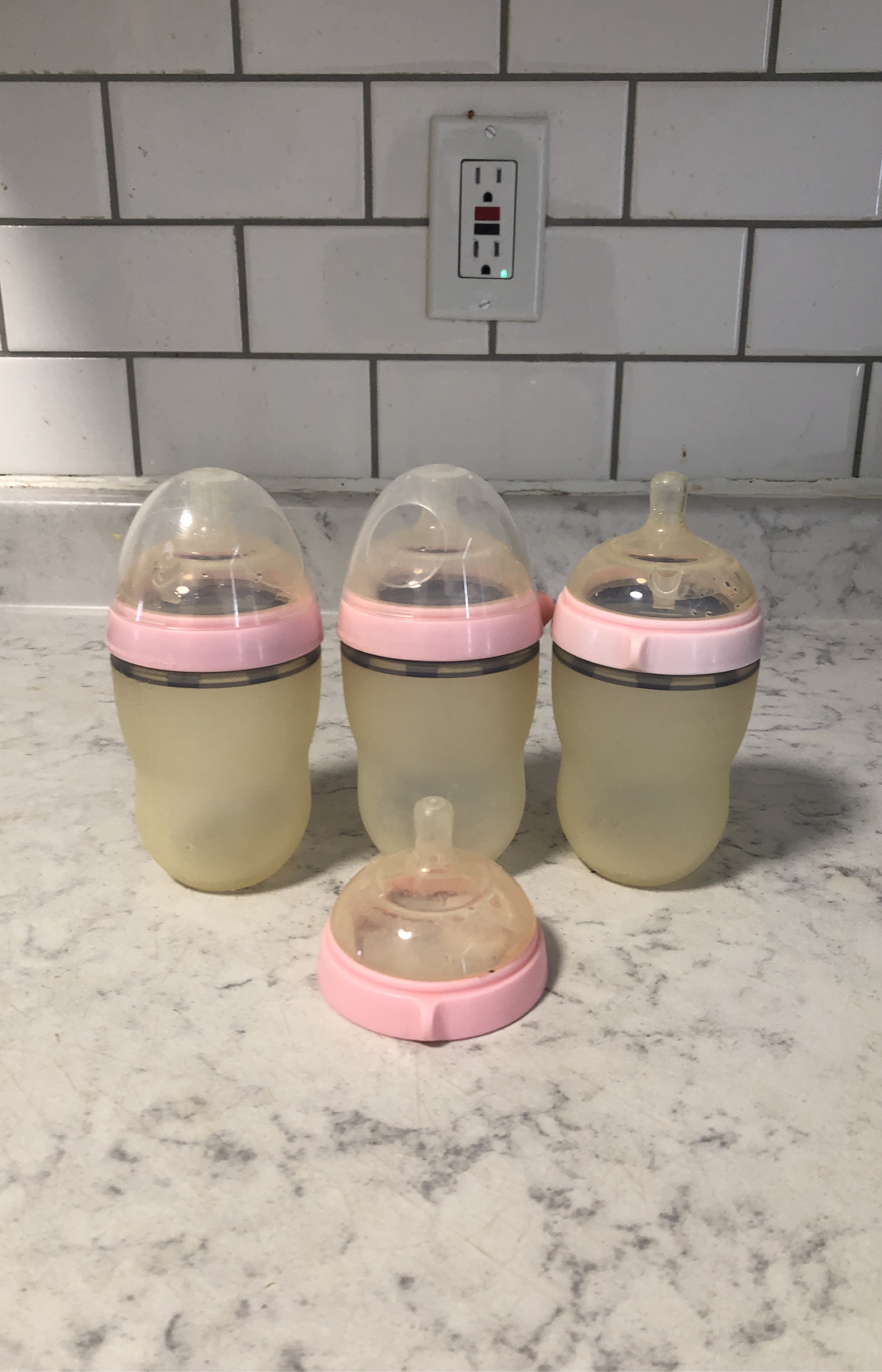 Comotomo Baby Bottle, Pink, 8 Ounce, 3 Count thumbnail