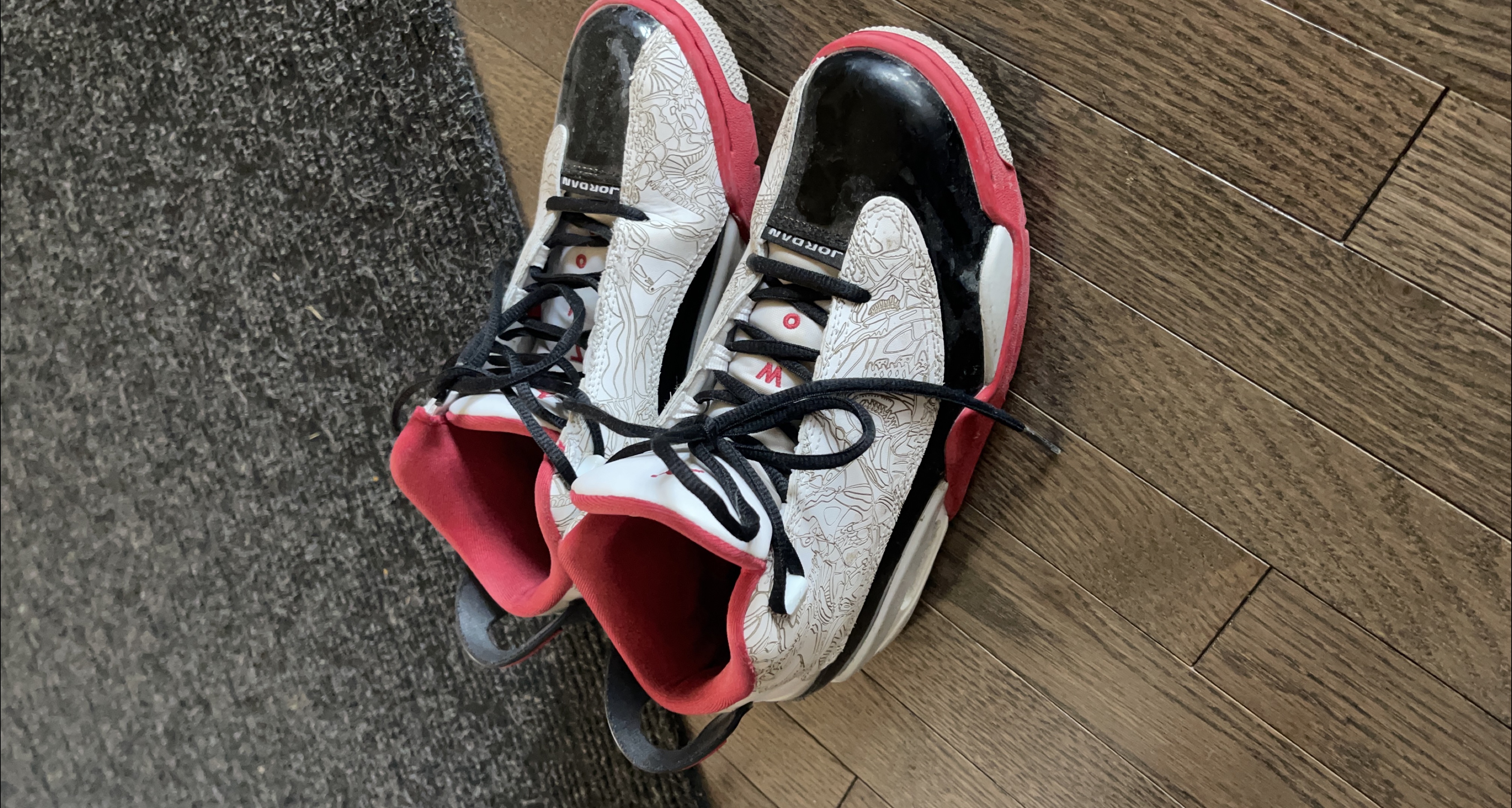 Air Jordan Dub Zero-5.5(White,Red and Black) thumbnail