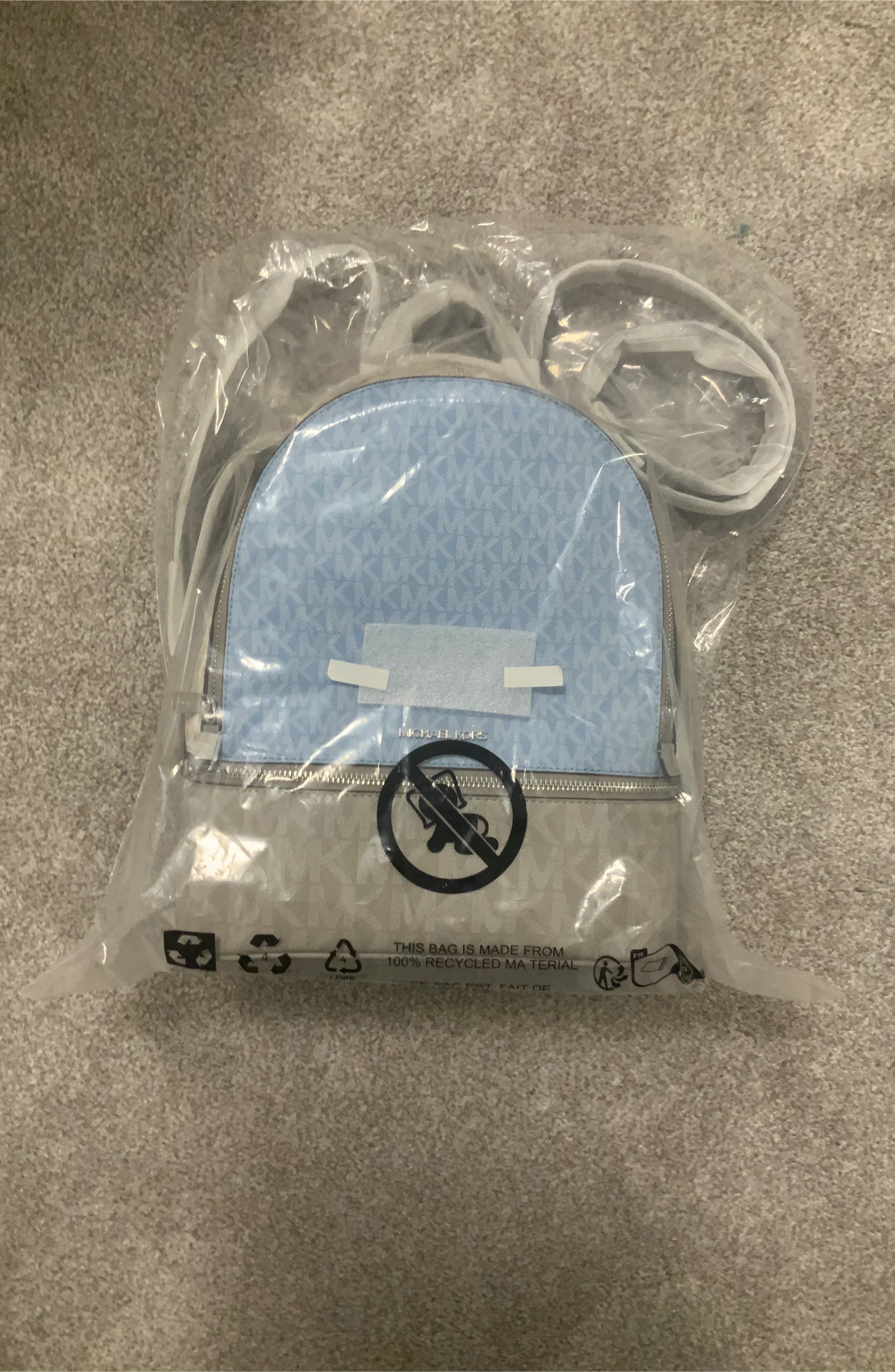 New Michael Kors Backpack Blue/White