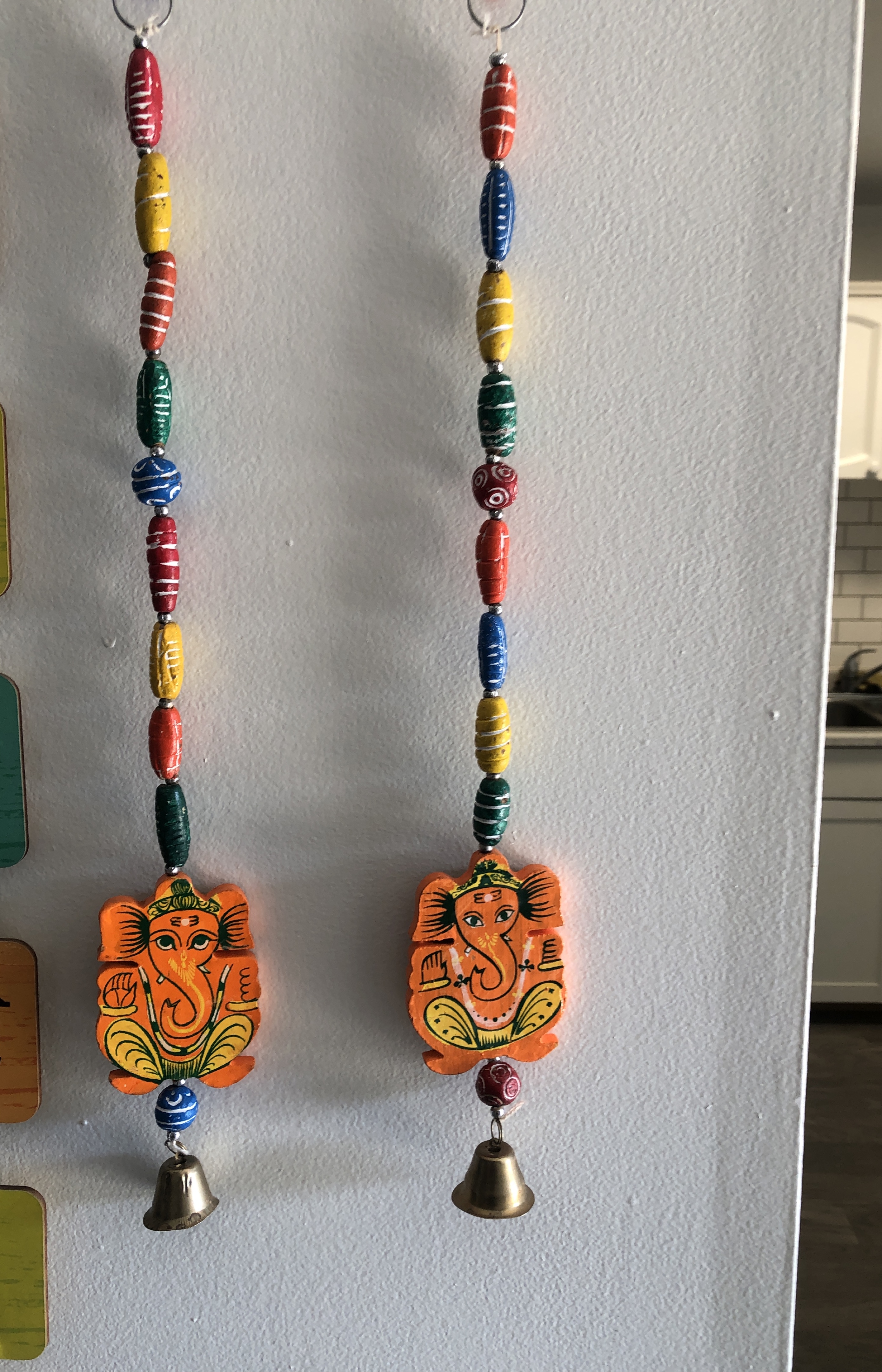 🥕 MOVING OUT SALE: Ganesh Wall Hanging with Bells thumbnail