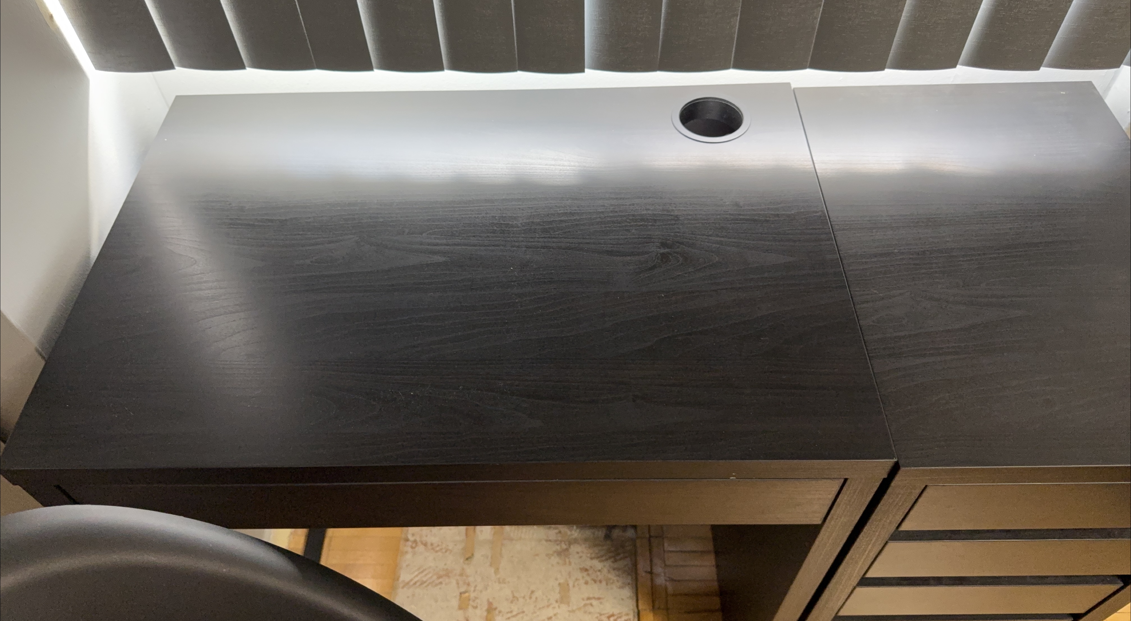 IKEA Desk and Drawer Unit - Dark Brown thumbnail