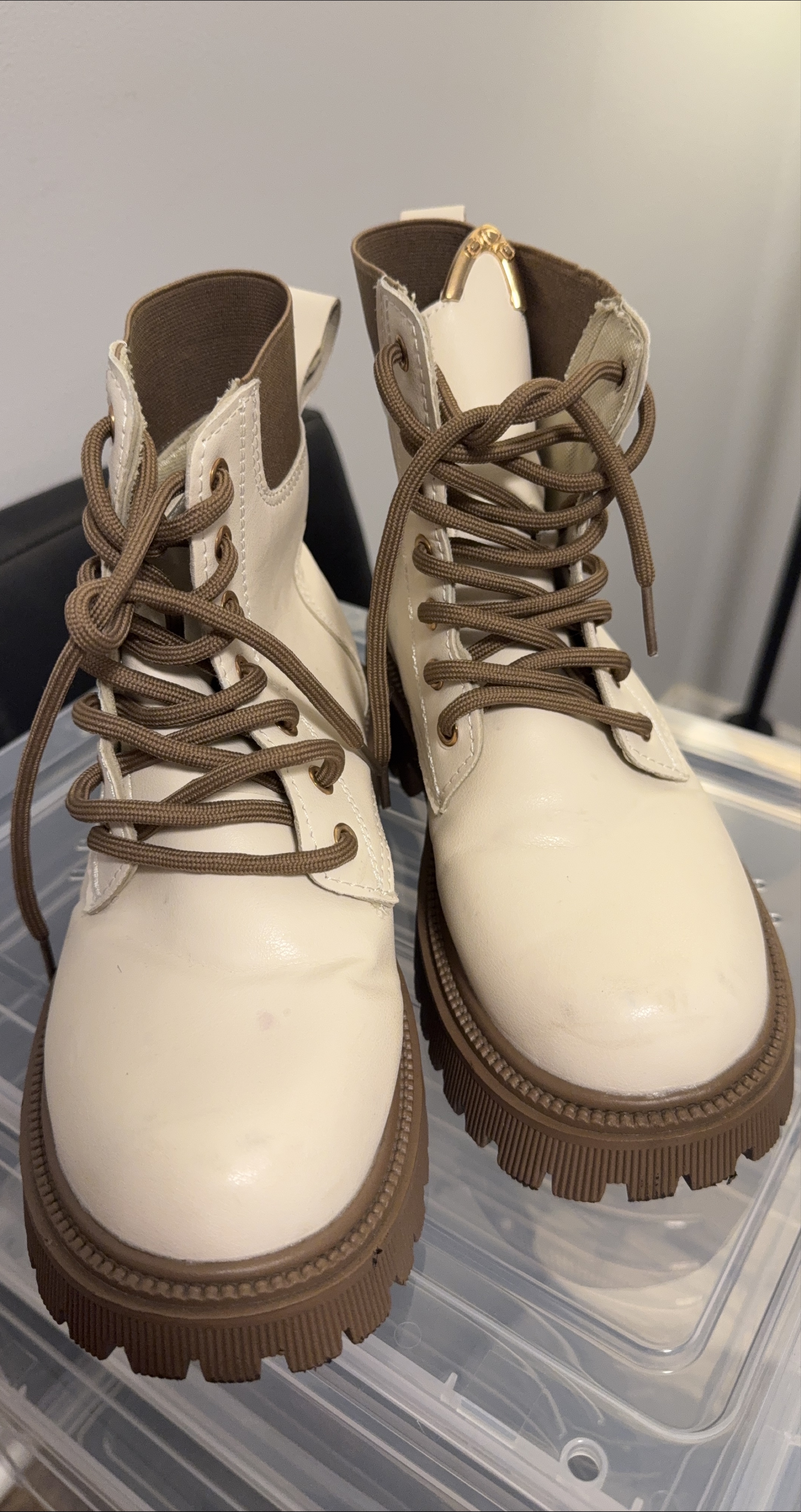 Beige Ankle Boots - Size 6 thumbnail