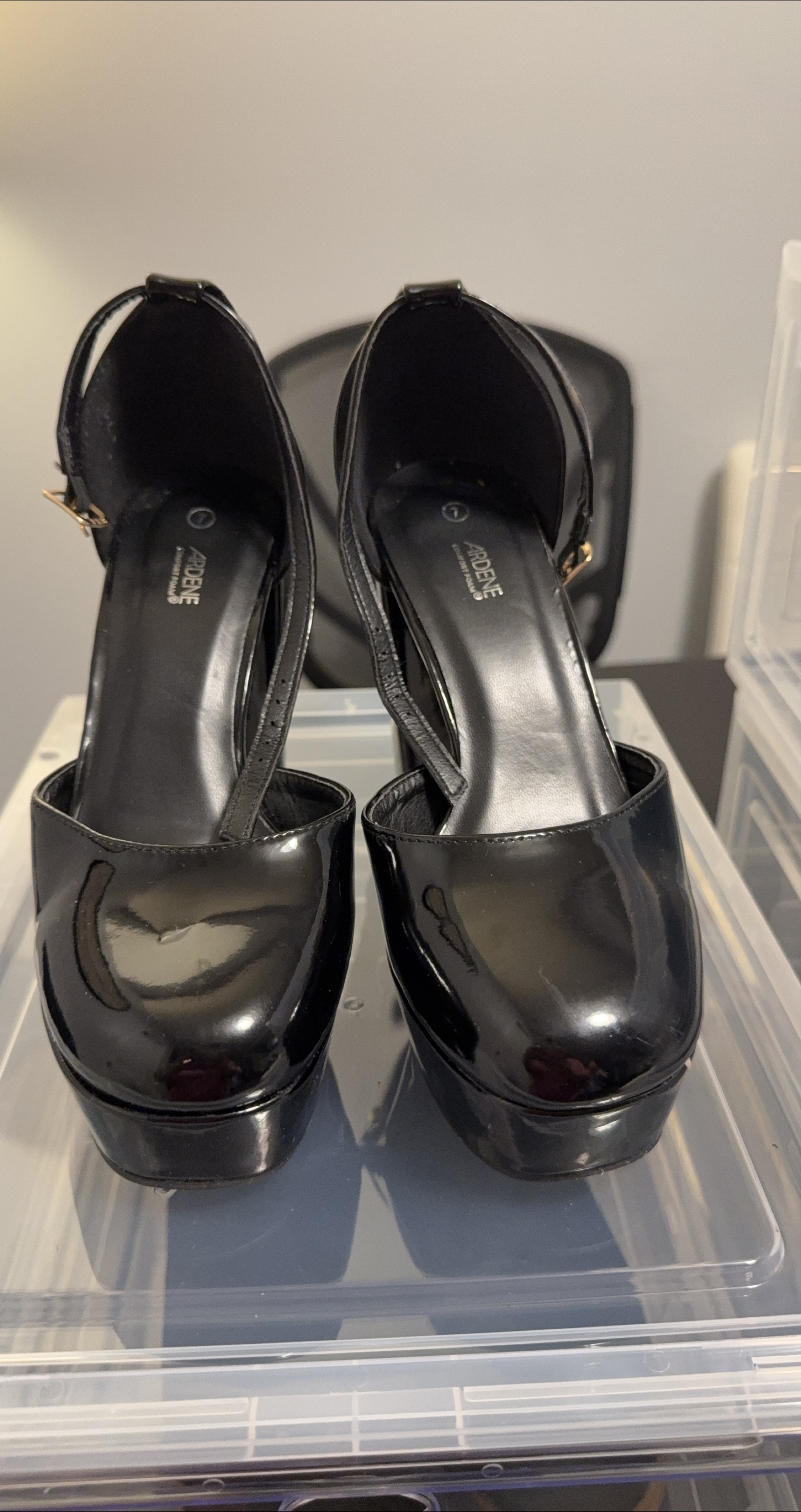 Ardene Black Platform Heels - Size 7 thumbnail