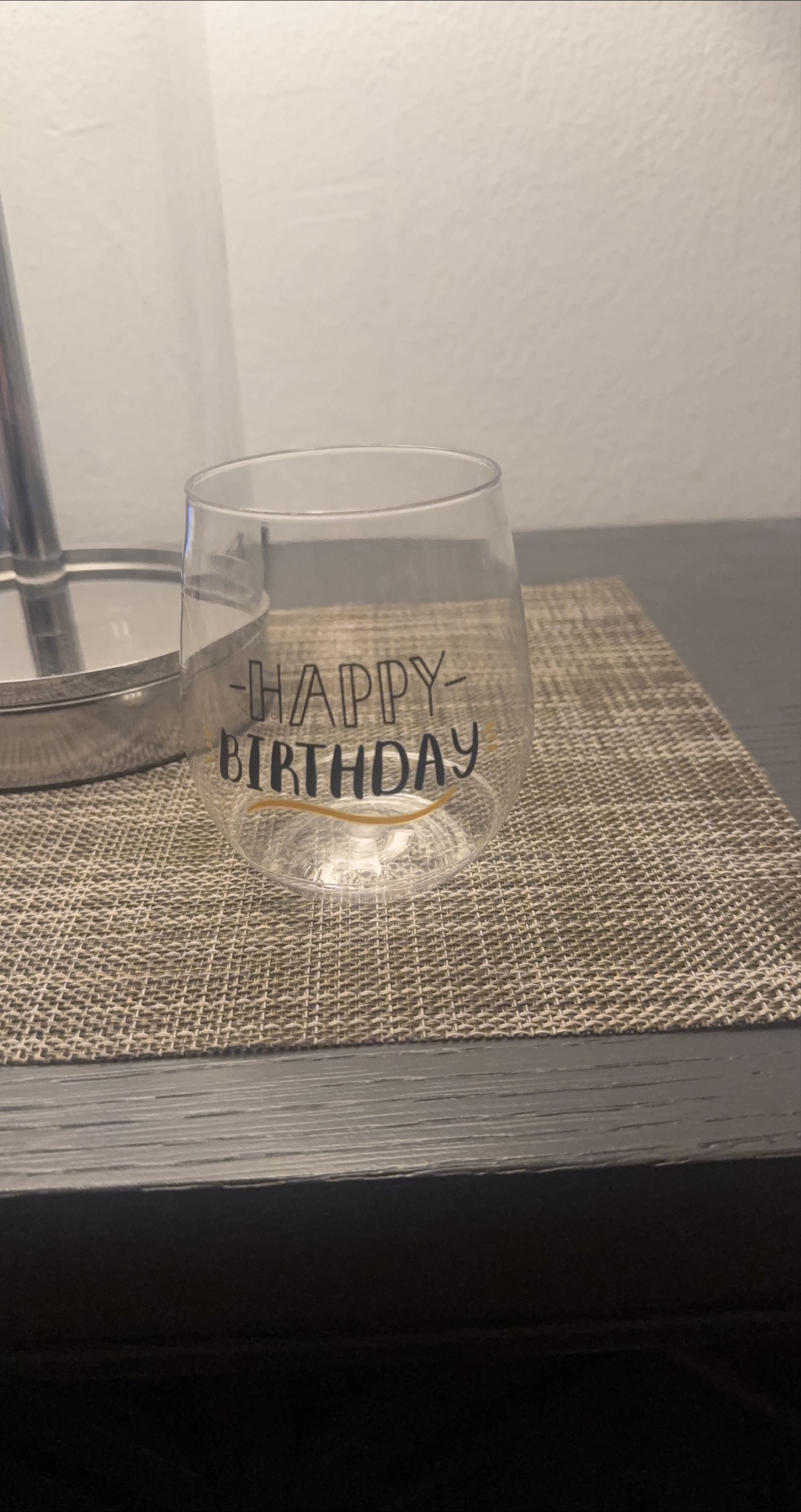 🥕Happy Birthday Clear Plastic Wine Glass thumbnail